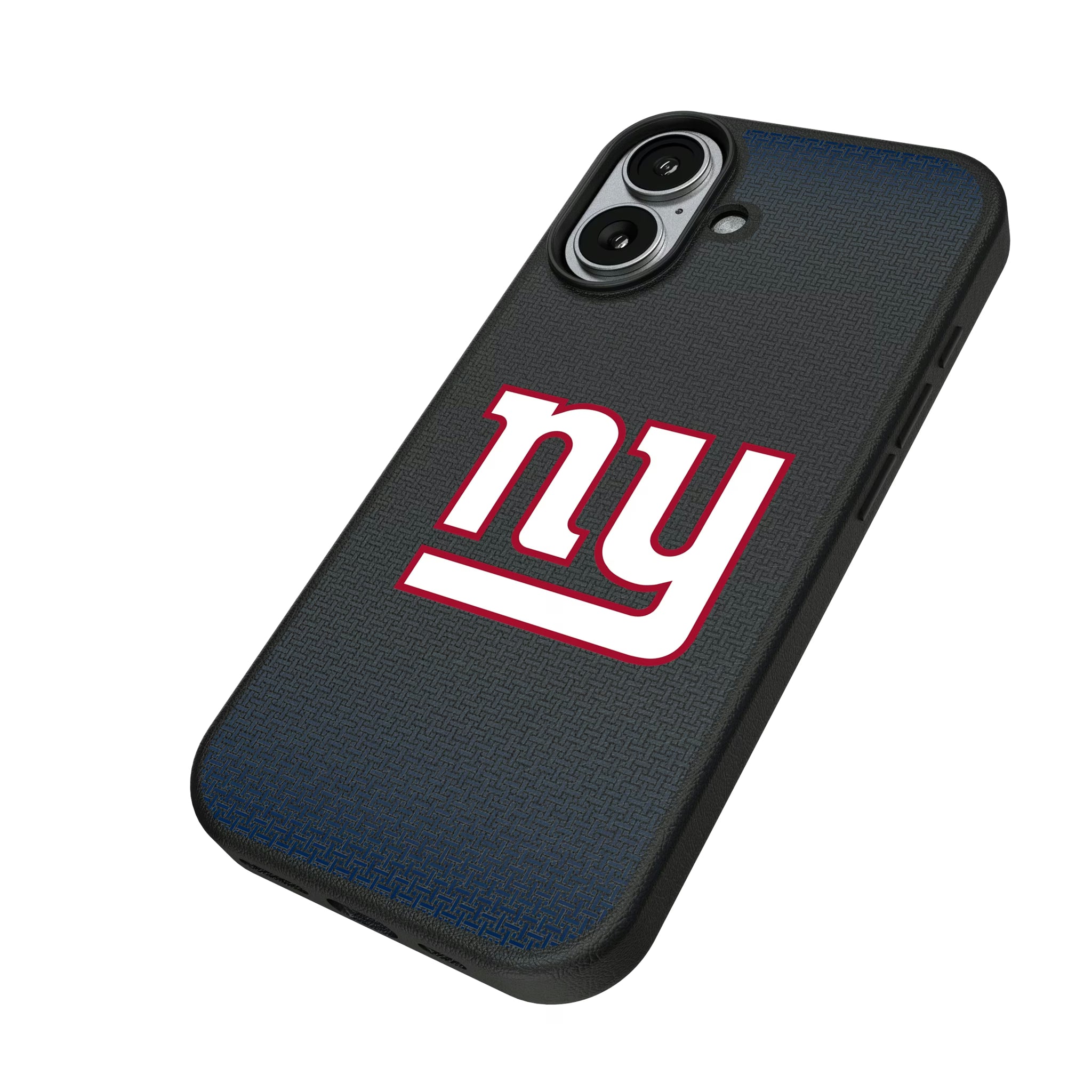 New York Giants Linen iPhone MagSafe Compatible Phone Case for Apple iPhone - Isometric View#Device_iPhone 17