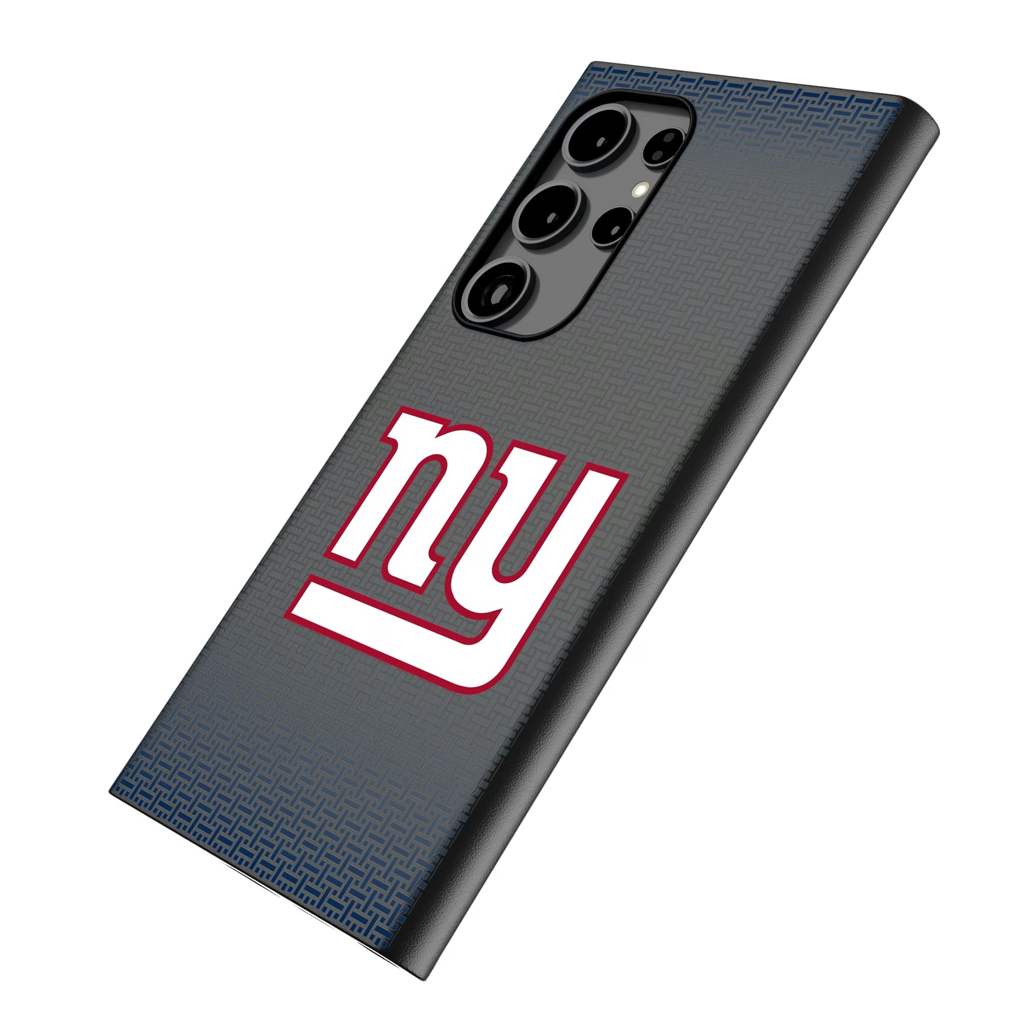 New York Giants Linen Galaxy MagSafe Compatible Phone Case for Samsung Galaxy - Isometric View
