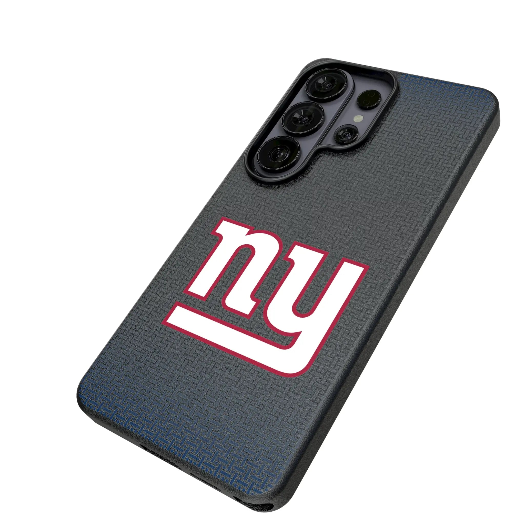 New York Giants Linen Galaxy MagSafe Compatible Phone Case for Samsung Galaxy - Isometric View#Device_Galaxy S26 Ultra