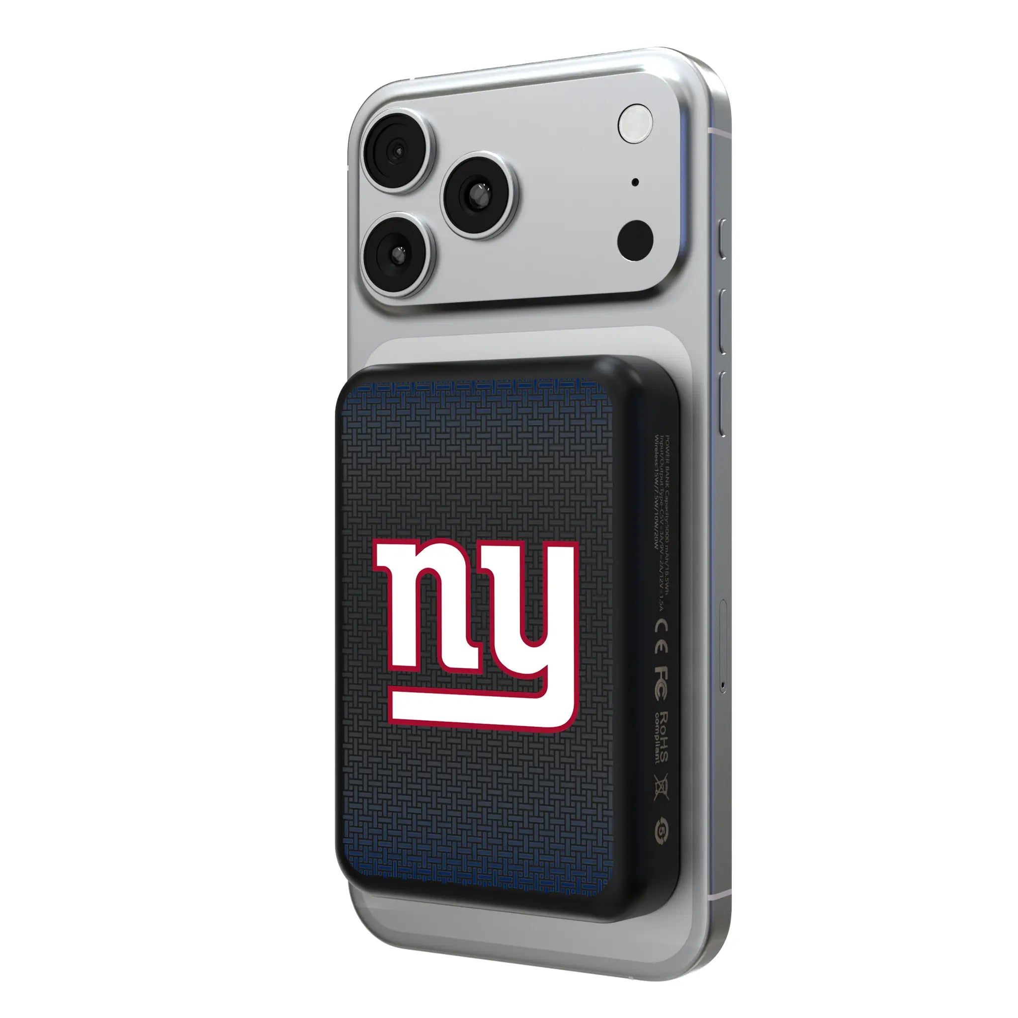 New York Giants Linen Wireless Mag Power Bank