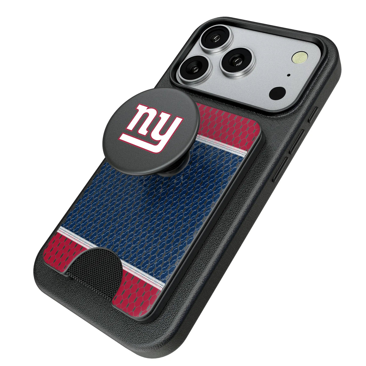 New York Giants Mesh Popsockets Wallet Magnetic - Isometric View