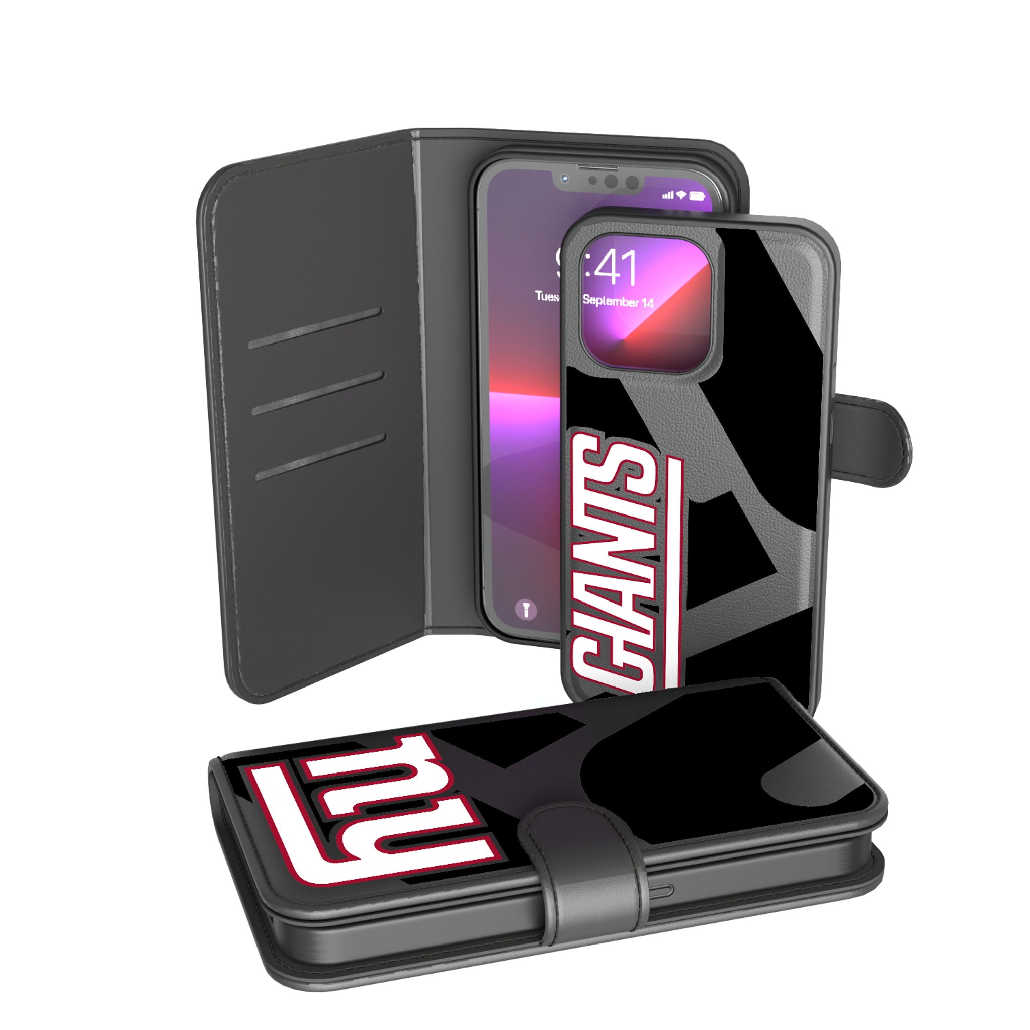 New York Giants Monocolor Tilt iPhone Wallet Phone Case for Apple iPhone