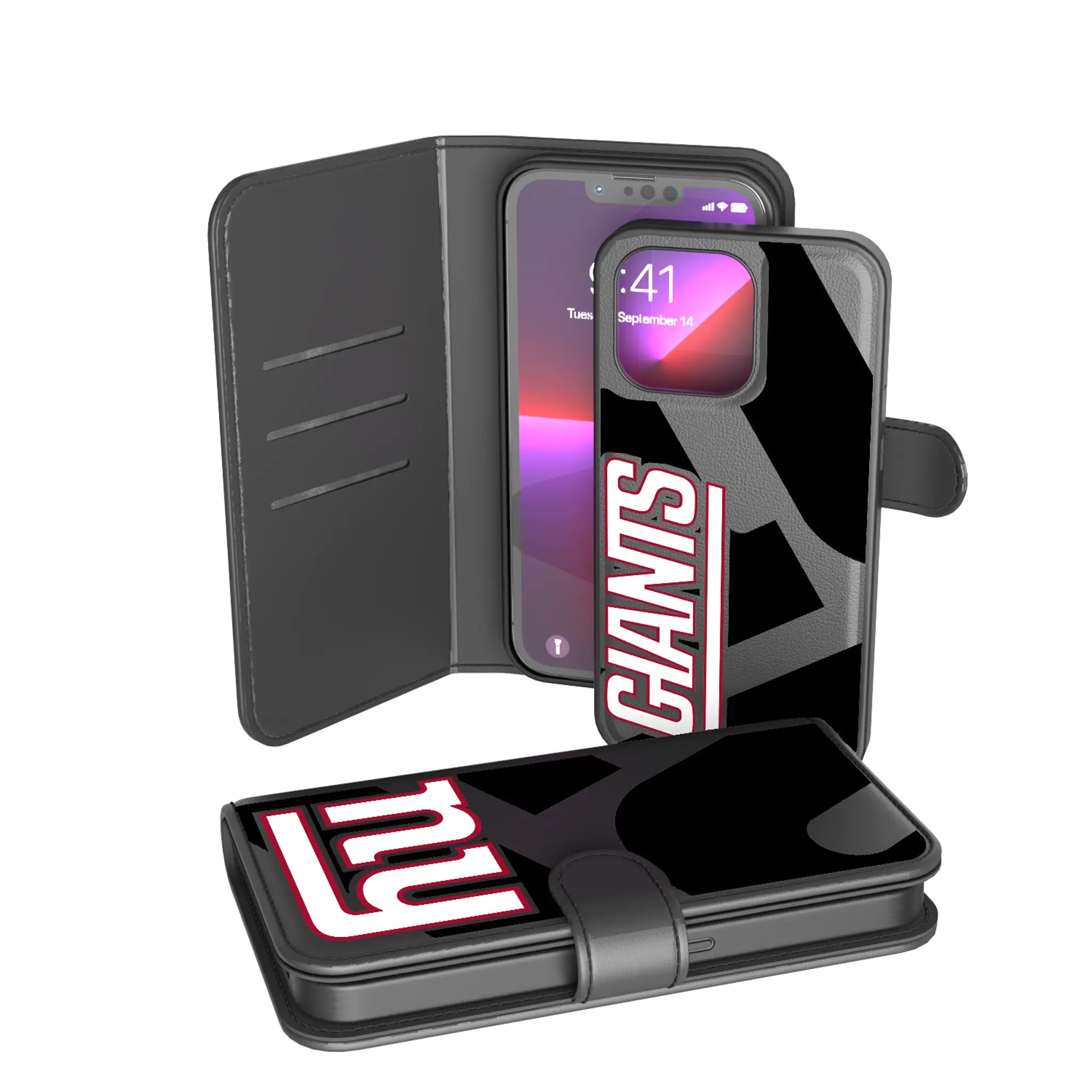 New York Giants Monocolor Tilt iPhone Wallet Phone Case for Apple iPhone