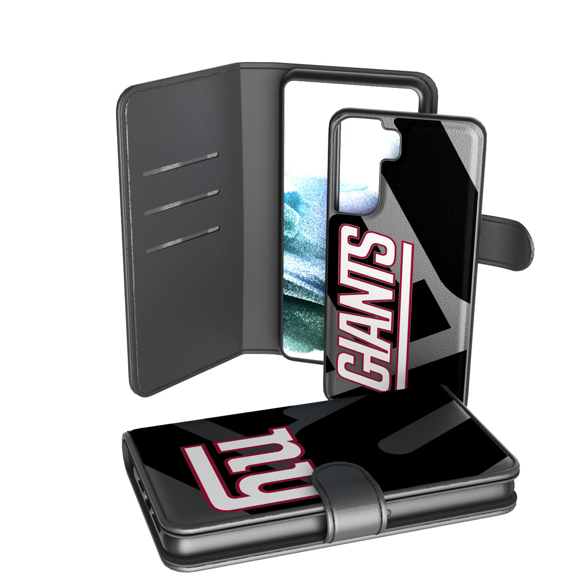 New York Giants Monocolor Tilt Galaxy Wallet Phone Case for Samsung Galaxy