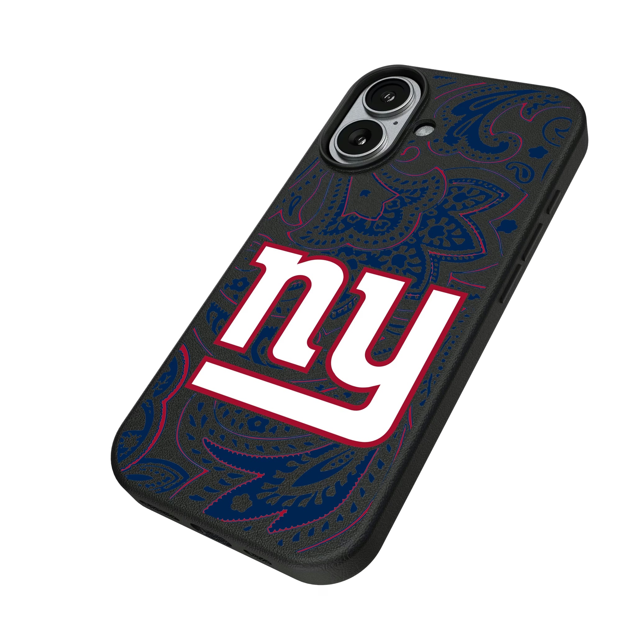 New York Giants Paisley iPhone MagSafe Compatible Phone Case for Apple iPhone - Isometric View#Device_iPhone 17
