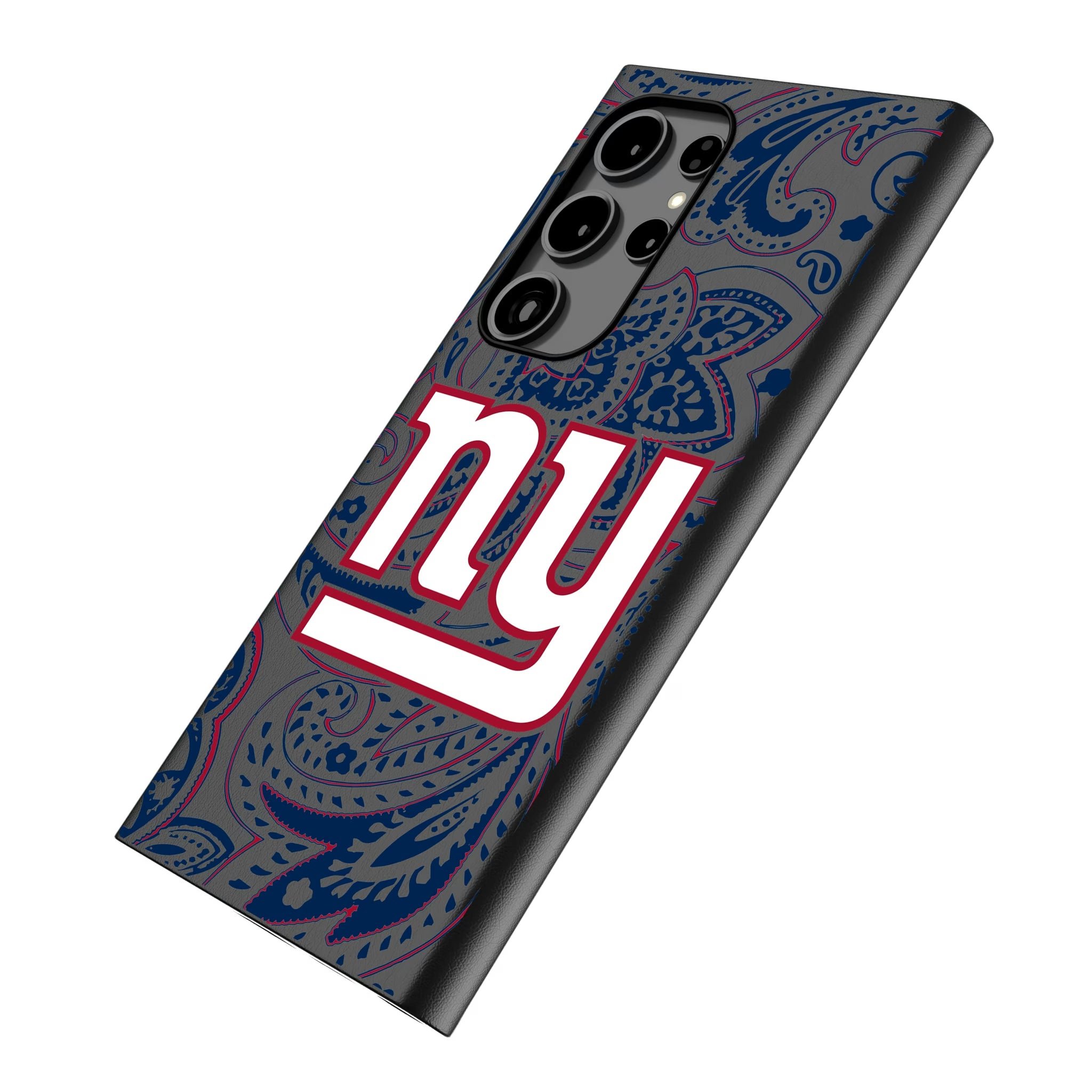 New York Giants Paisley Galaxy MagSafe Compatible Phone Case for Samsung Galaxy - Isometric View