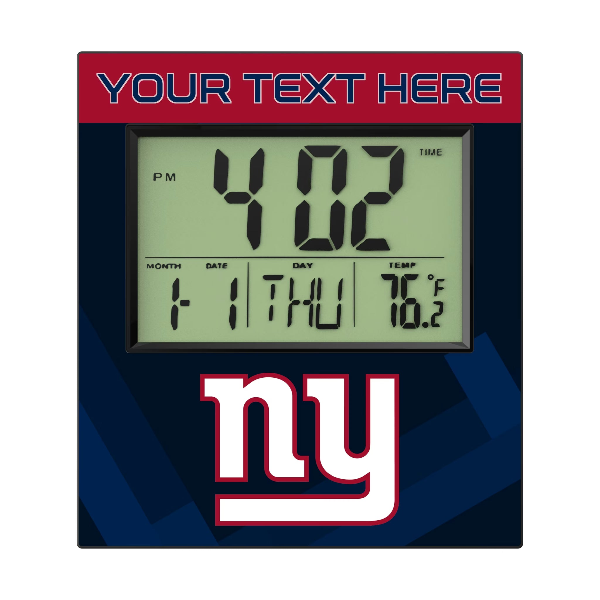 New York Giants Personalized Color Block Wall Clock