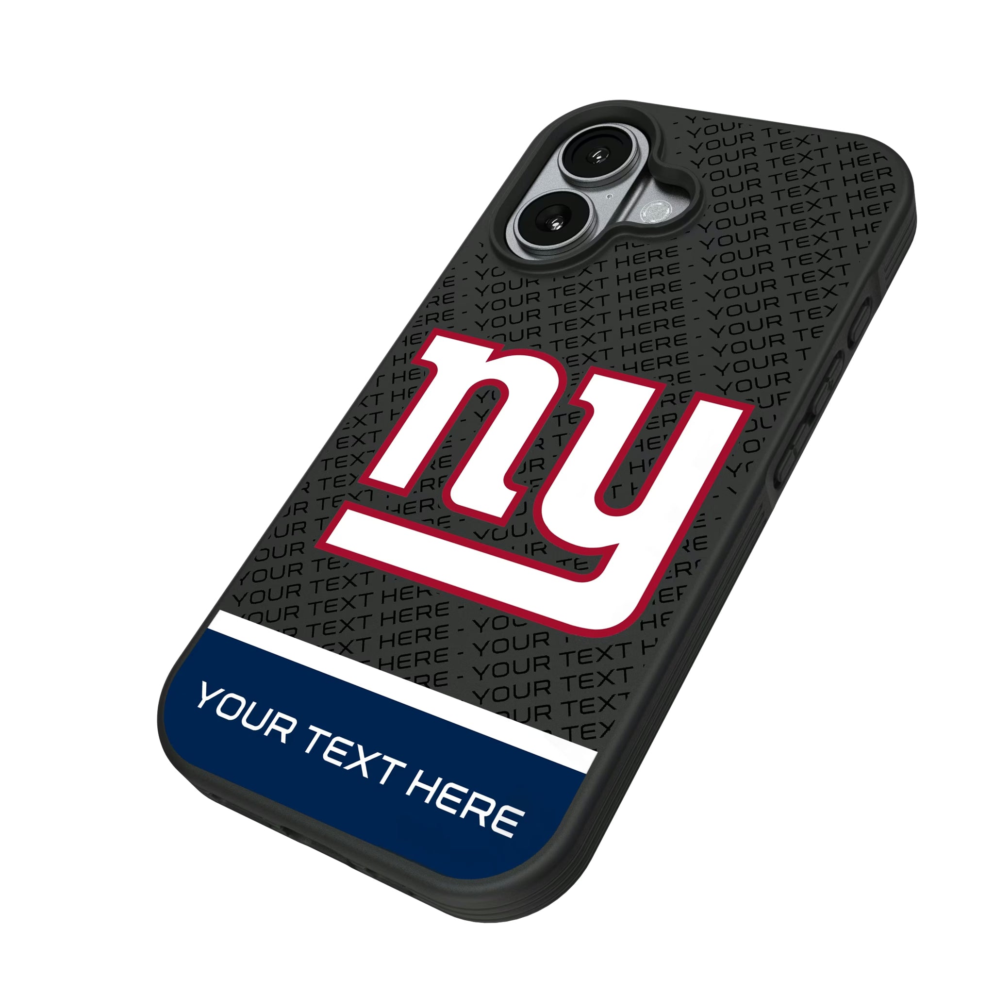 New York Giants Personalized EndZone Plus iPhone Bump Phone Case for Apple iPhone - Isometric View#Device_iPhone 17