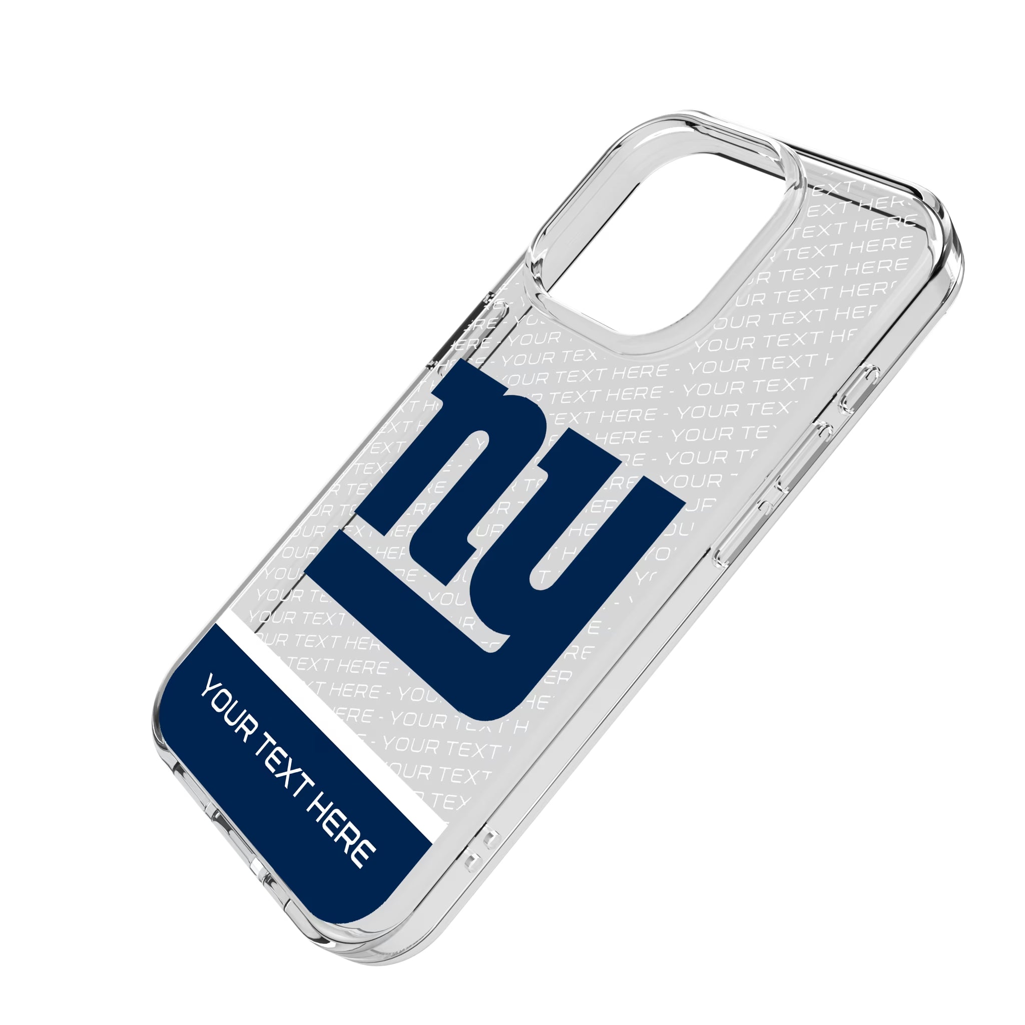 New York Giants Personalized EndZone Plus iPhone Clear Phone Case for Apple iPhone - Isometric View