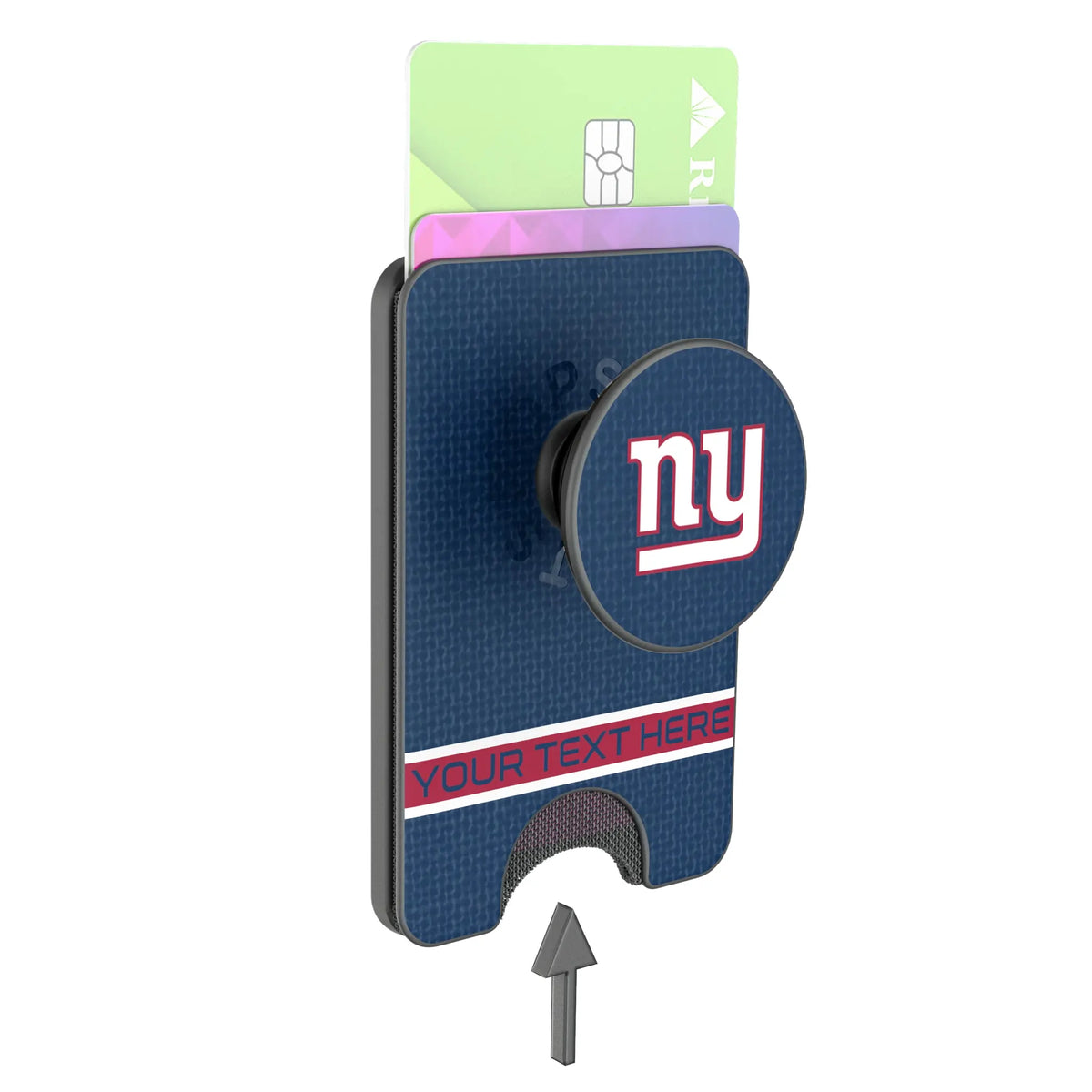 New York Giants Personalized Endzone Solid Popsockets Wallet Magnetic - Detail