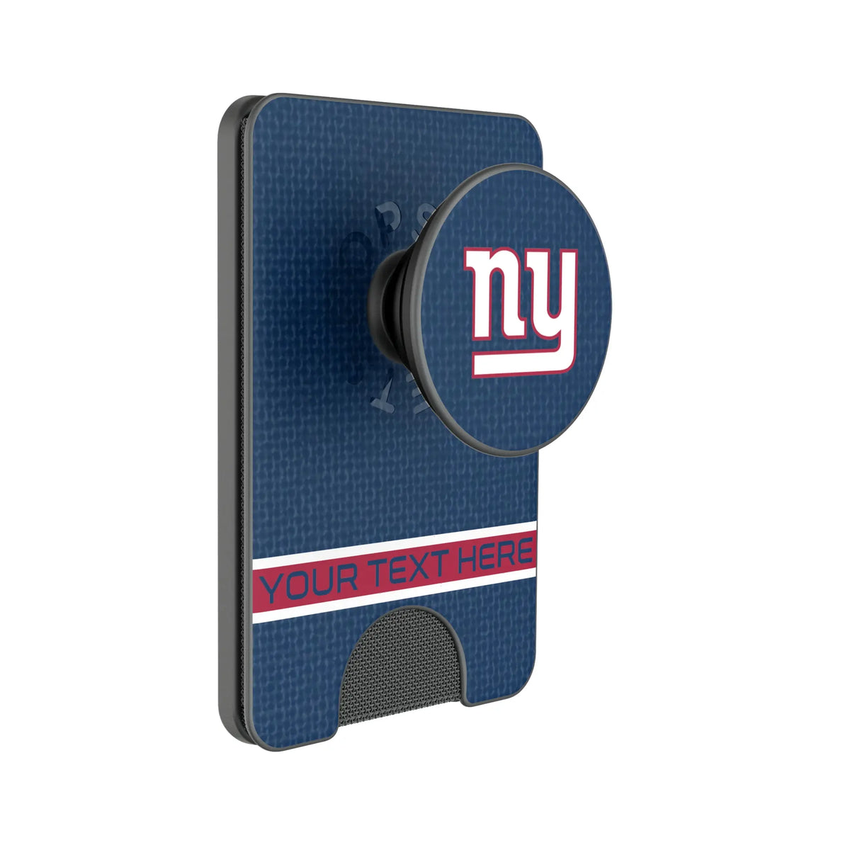 New York Giants Personalized Endzone Solid Popsockets Wallet Magnetic