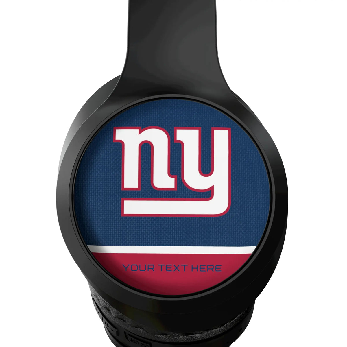 New York Giants Personalized Endzone Solid Wireless Over-Ear Headphones With Case - Detail