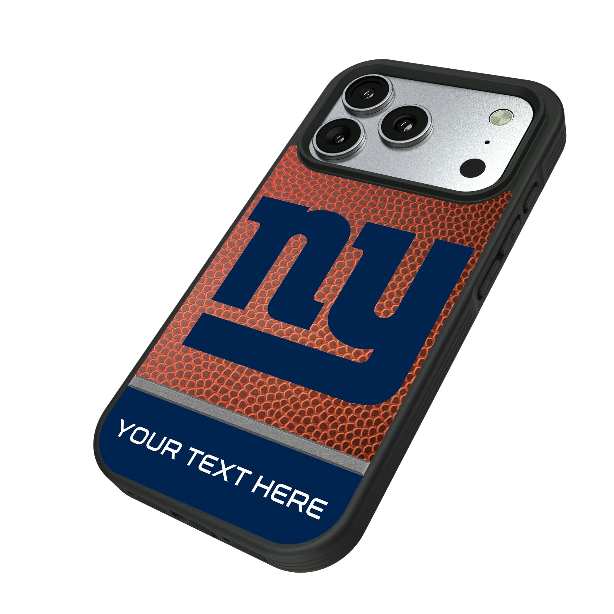 New York Giants Personalized Football iPhone Bump Phone Case for Apple iPhone - Isometric View#Device_iPhone 17 Pro