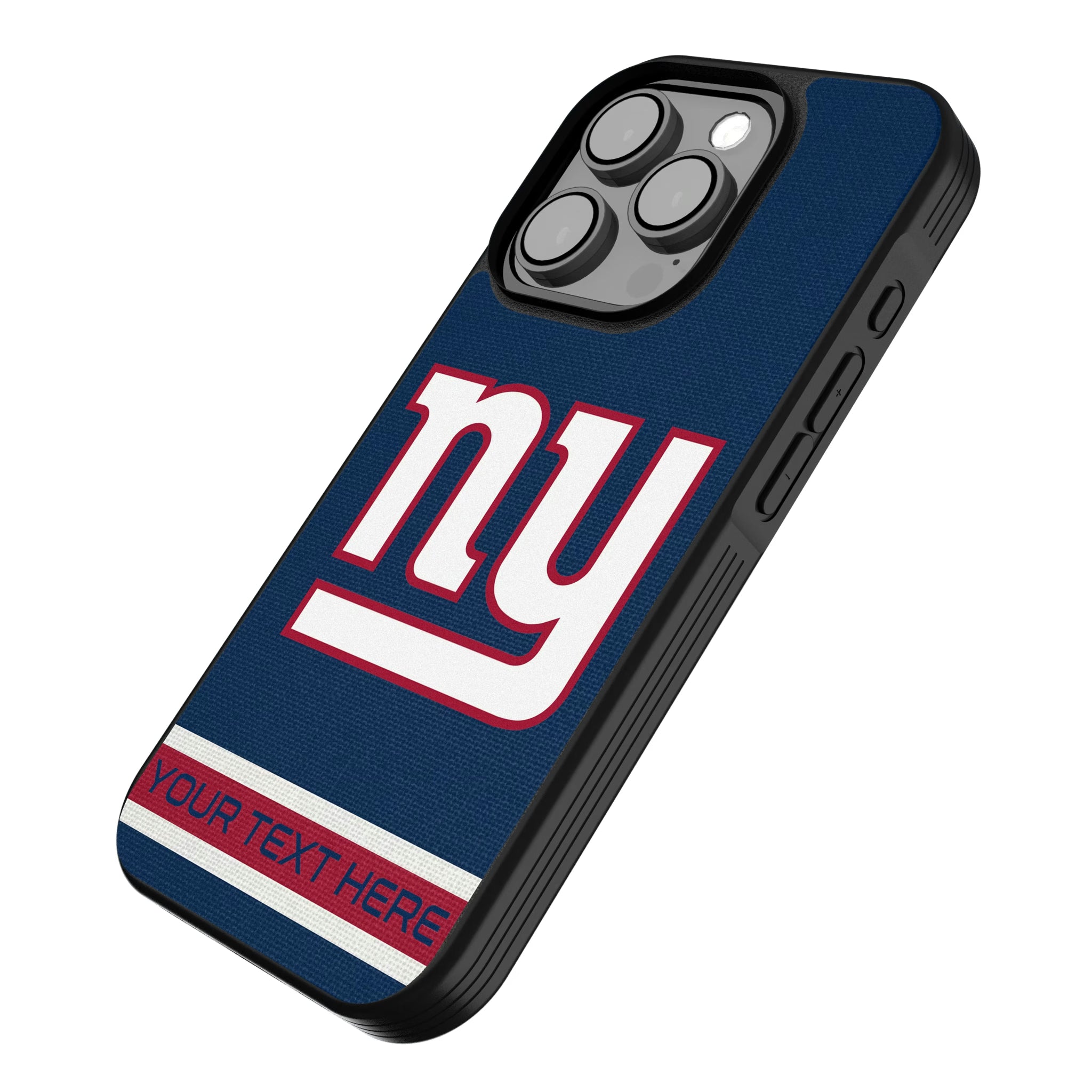 New York Giants Personalized Stripe iPhone Bump Phone Case for Apple iPhone - Isometric View