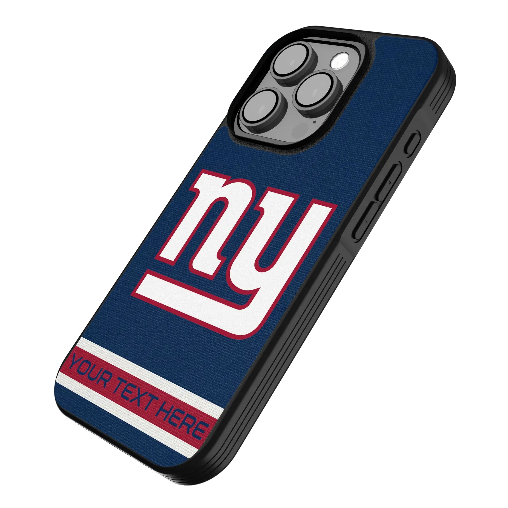 New York Giants Personalized Stripe iPhone Bump Phone Case for Apple iPhone - Isometric View