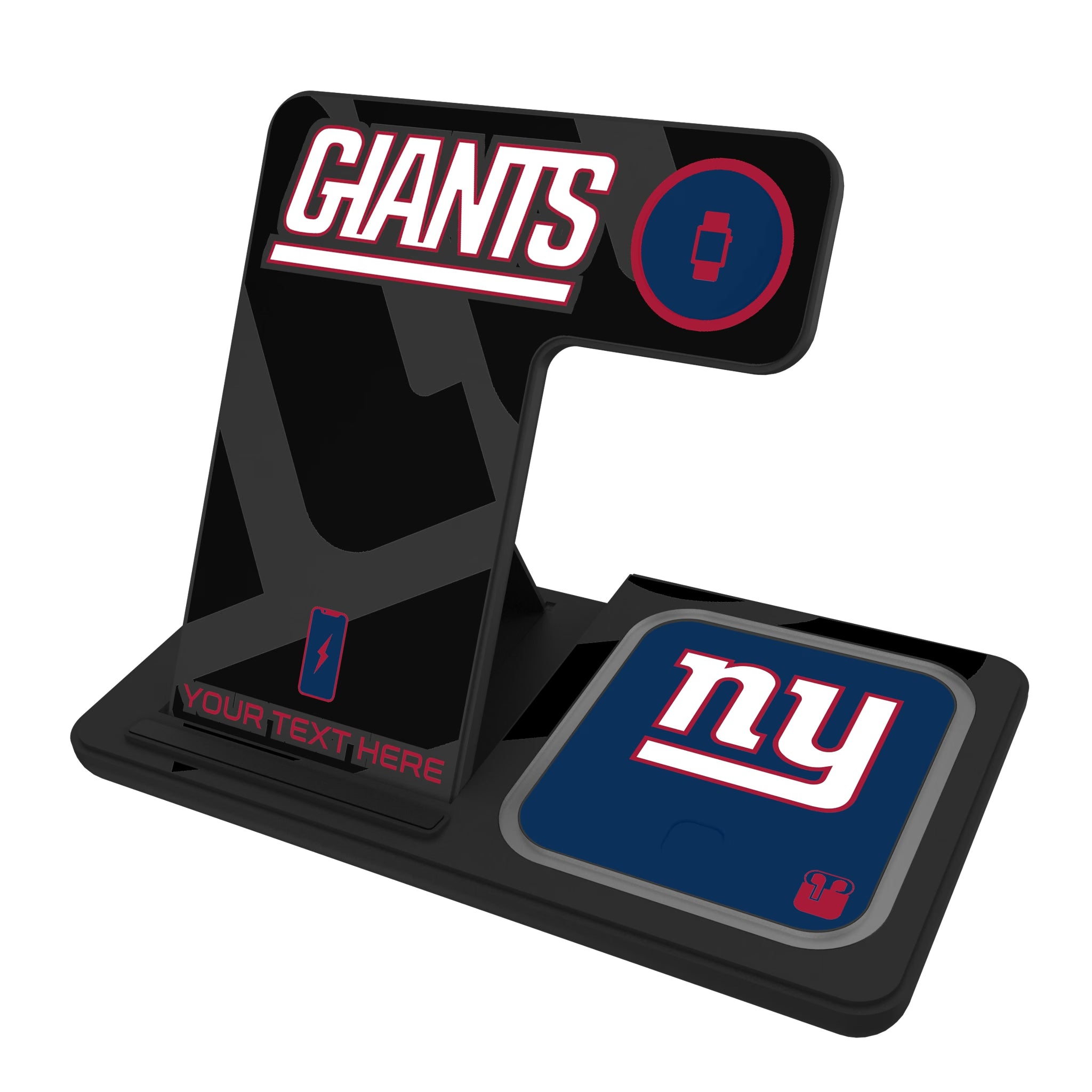 New York Giants Personalized Tilt 3 in 1 Charging Station