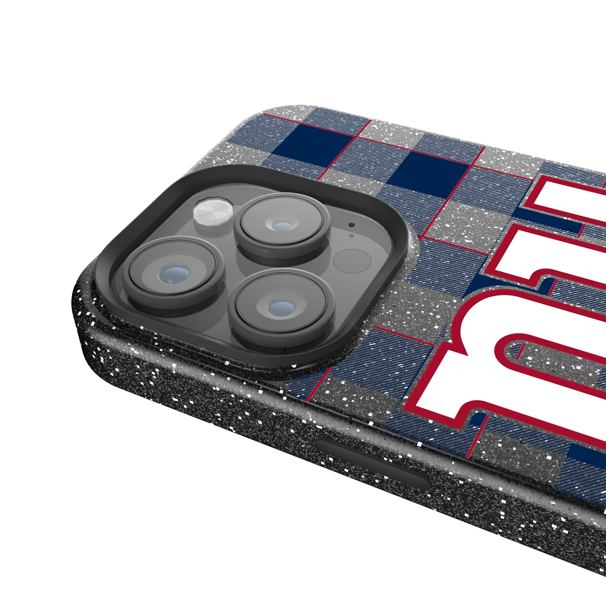 New York Giants Plaid iPhone Bling Phone Case for Apple iPhone - Detail