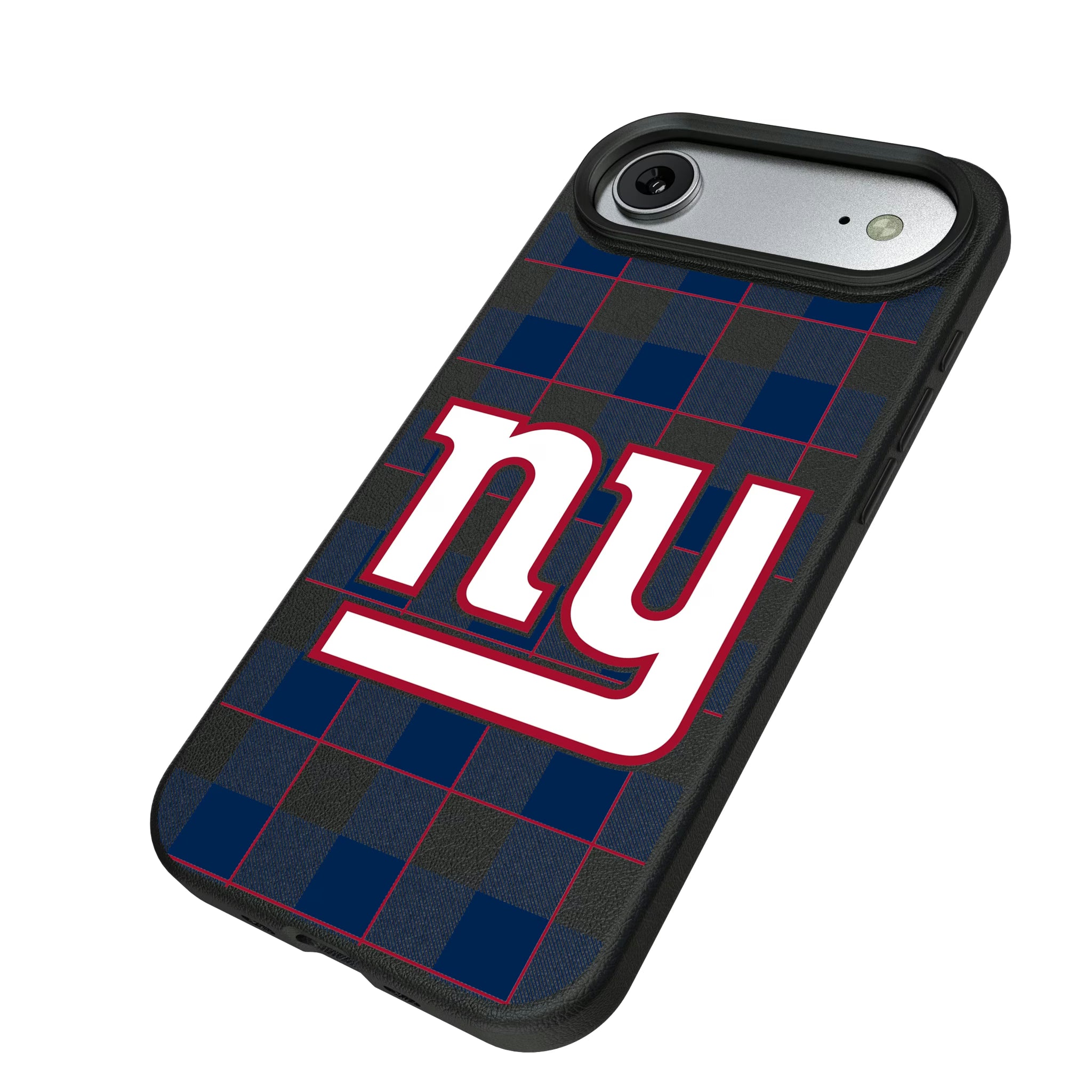 New York Giants Plaid iPhone MagSafe Compatible Phone Case for Apple iPhone - Isometric View#Device_iPhone Air