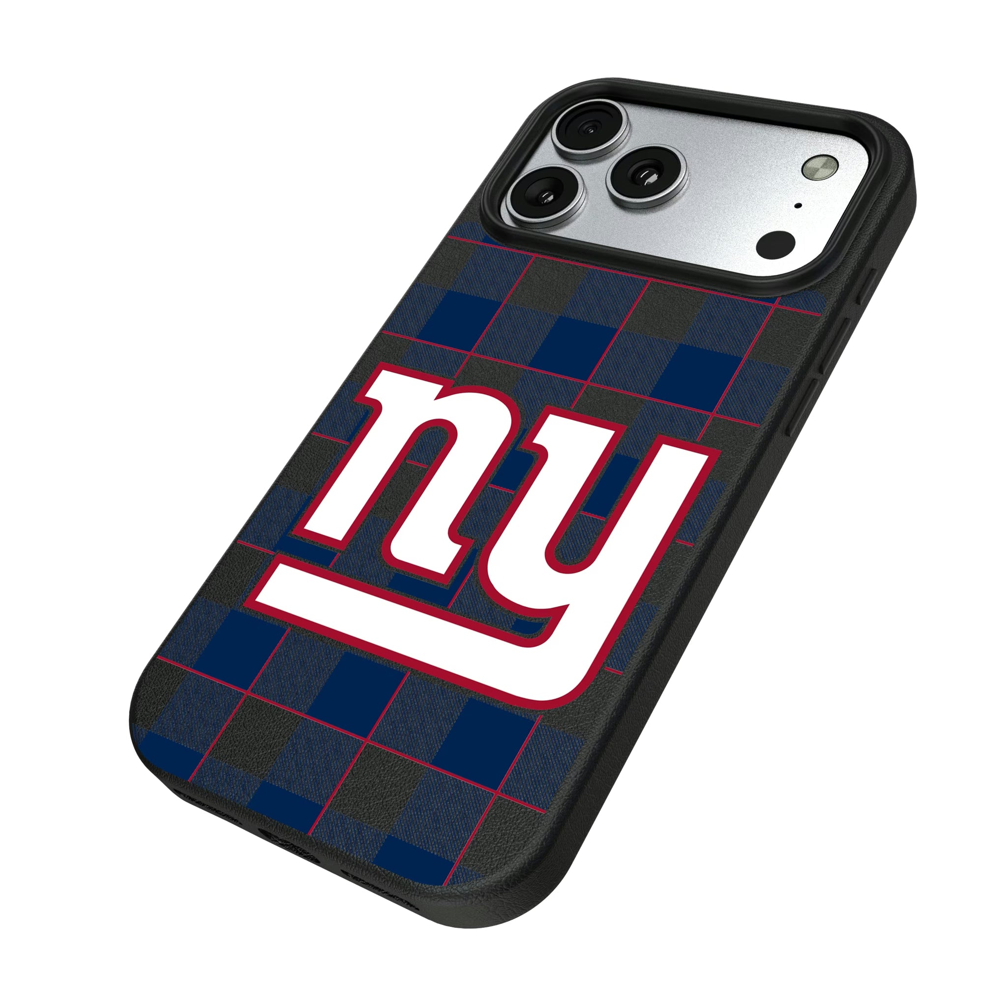 New York Giants Plaid iPhone MagSafe Compatible Phone Case for Apple iPhone - Isometric View#Device_iPhone 17 Pro Max