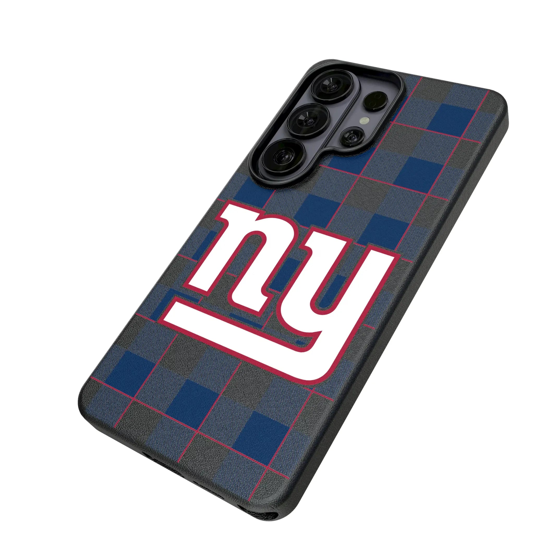 New York Giants Plaid Galaxy MagSafe Compatible Phone Case for Samsung Galaxy - Isometric View#Device_Galaxy S26 Ultra