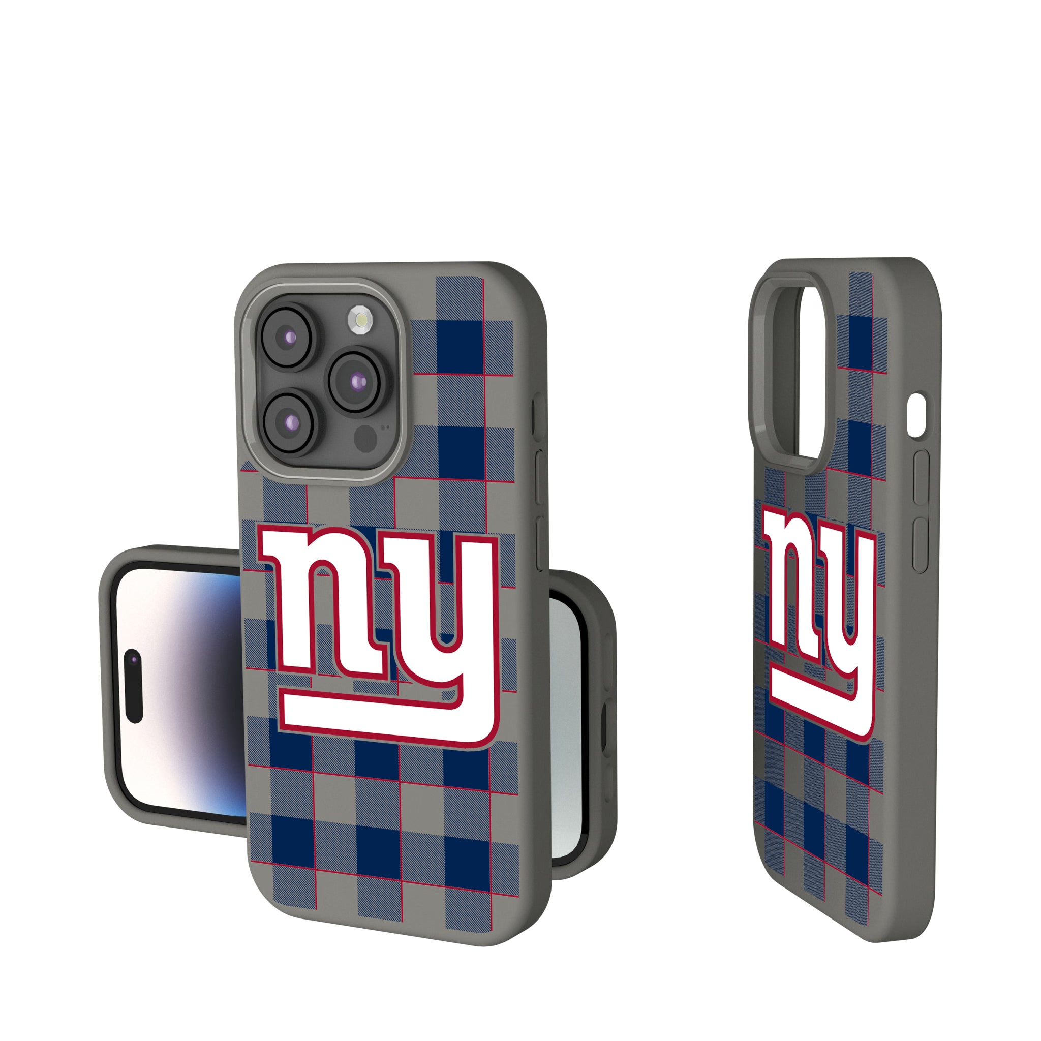 New York Giants Plaid iPhone Soft Touch Phone Case for Apple iPhone