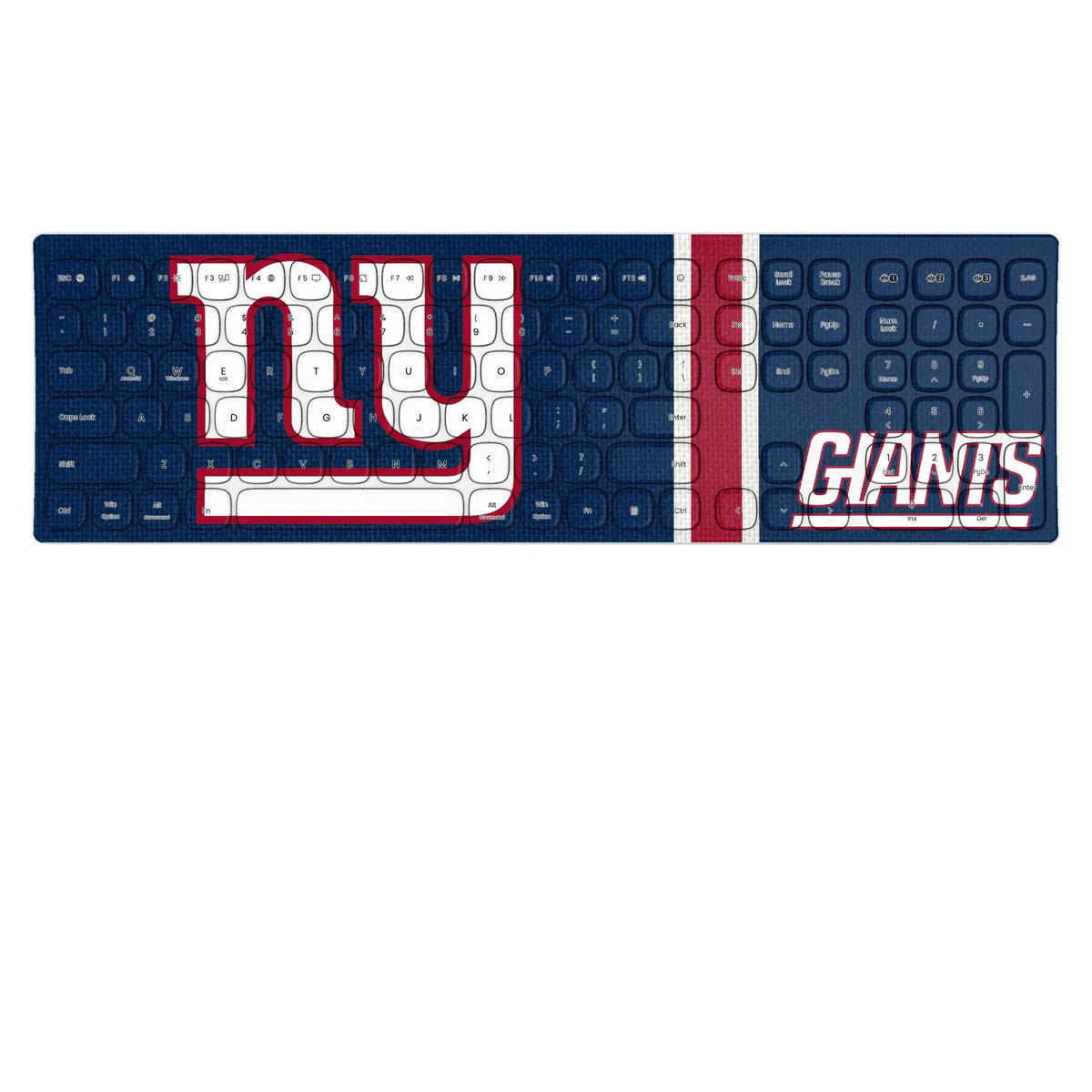 New York Giants Stripe KKB605 Curved Wireless Keyboard