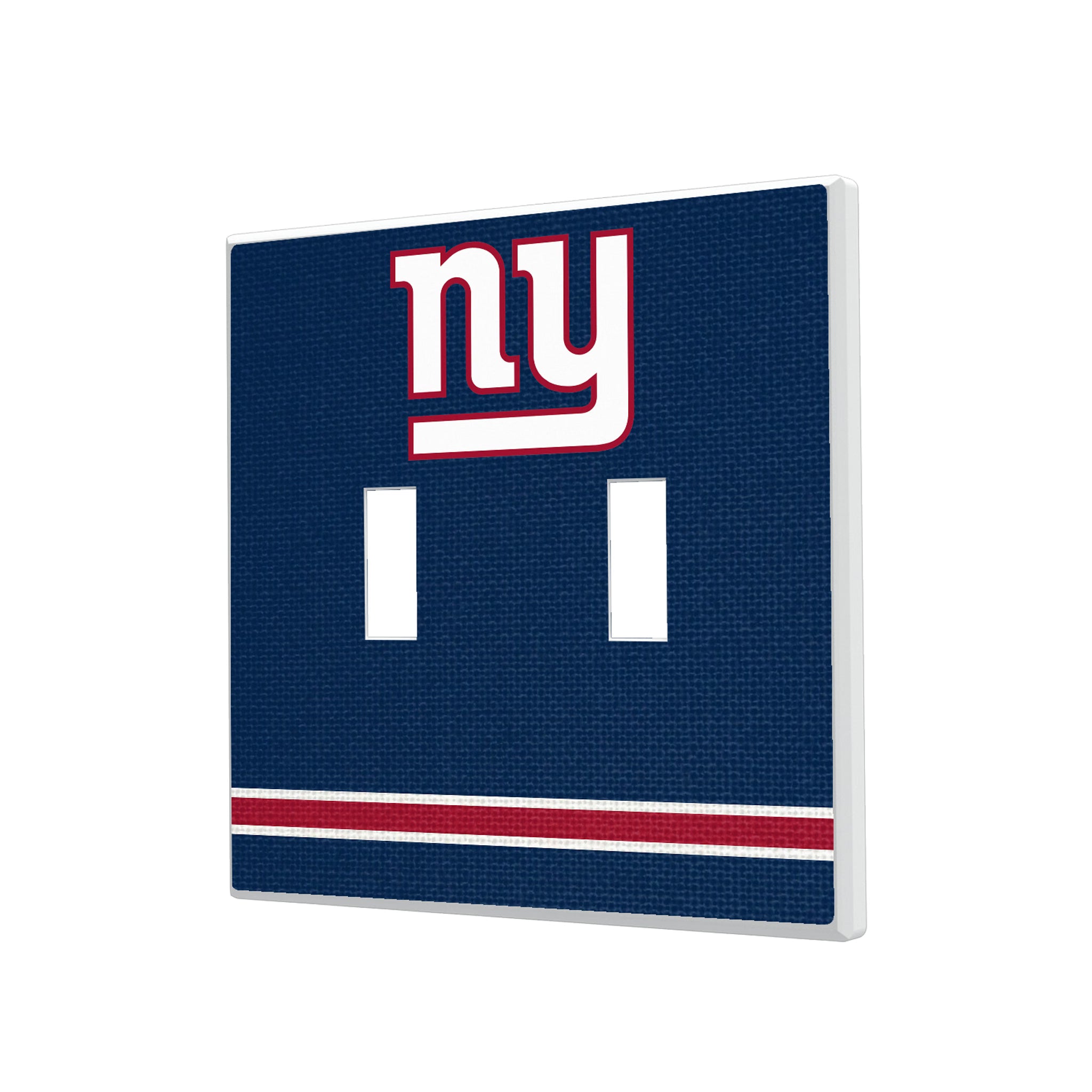 New York Giants Stripe Hidden-Screw Light Switch Plate#Style_Double Toggle