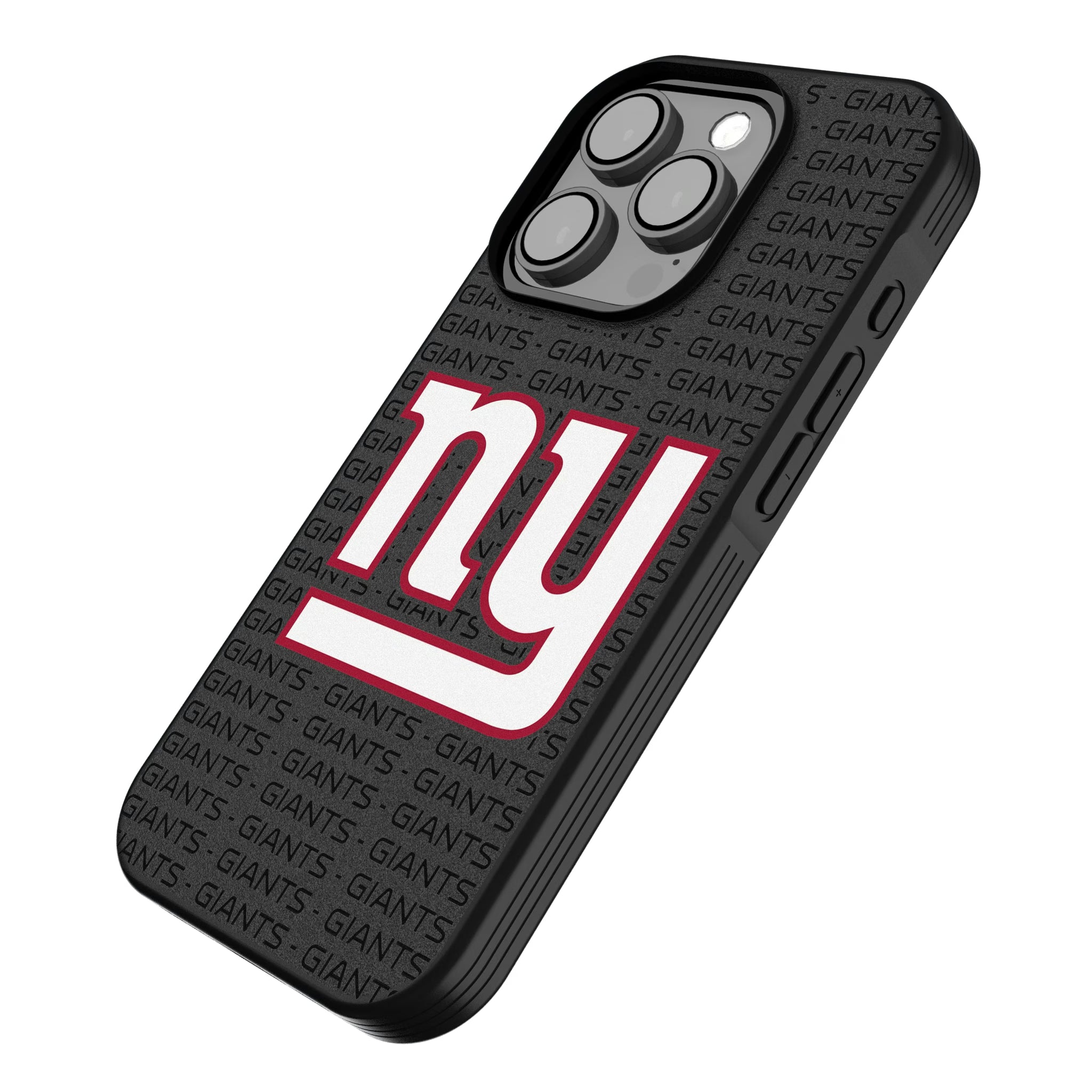 New York Giants Text Backdrop iPhone Bump Phone Case for Apple iPhone - Isometric View