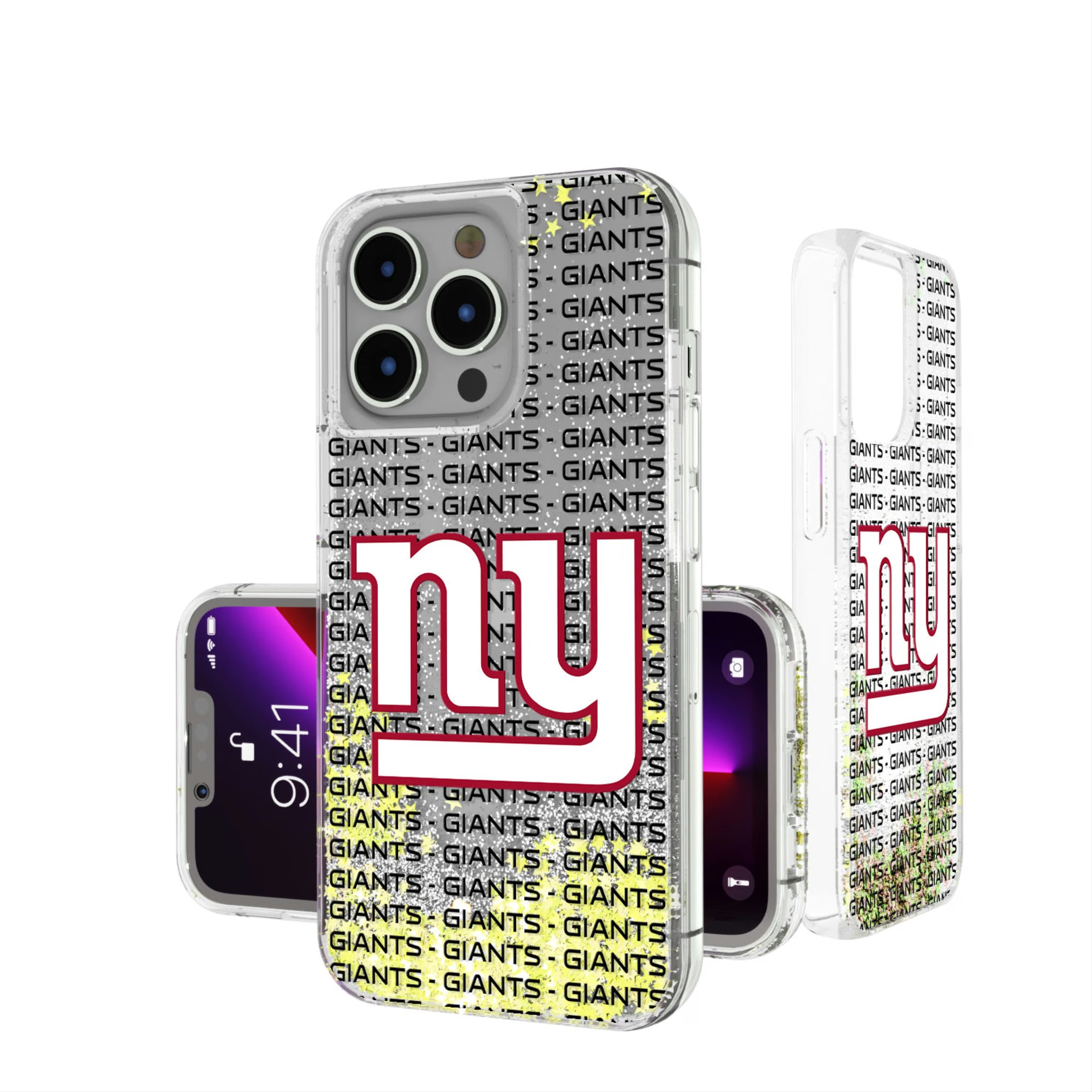 New York Giants Text Backdrop iPhone Glitter Phone Case for Apple iPhone