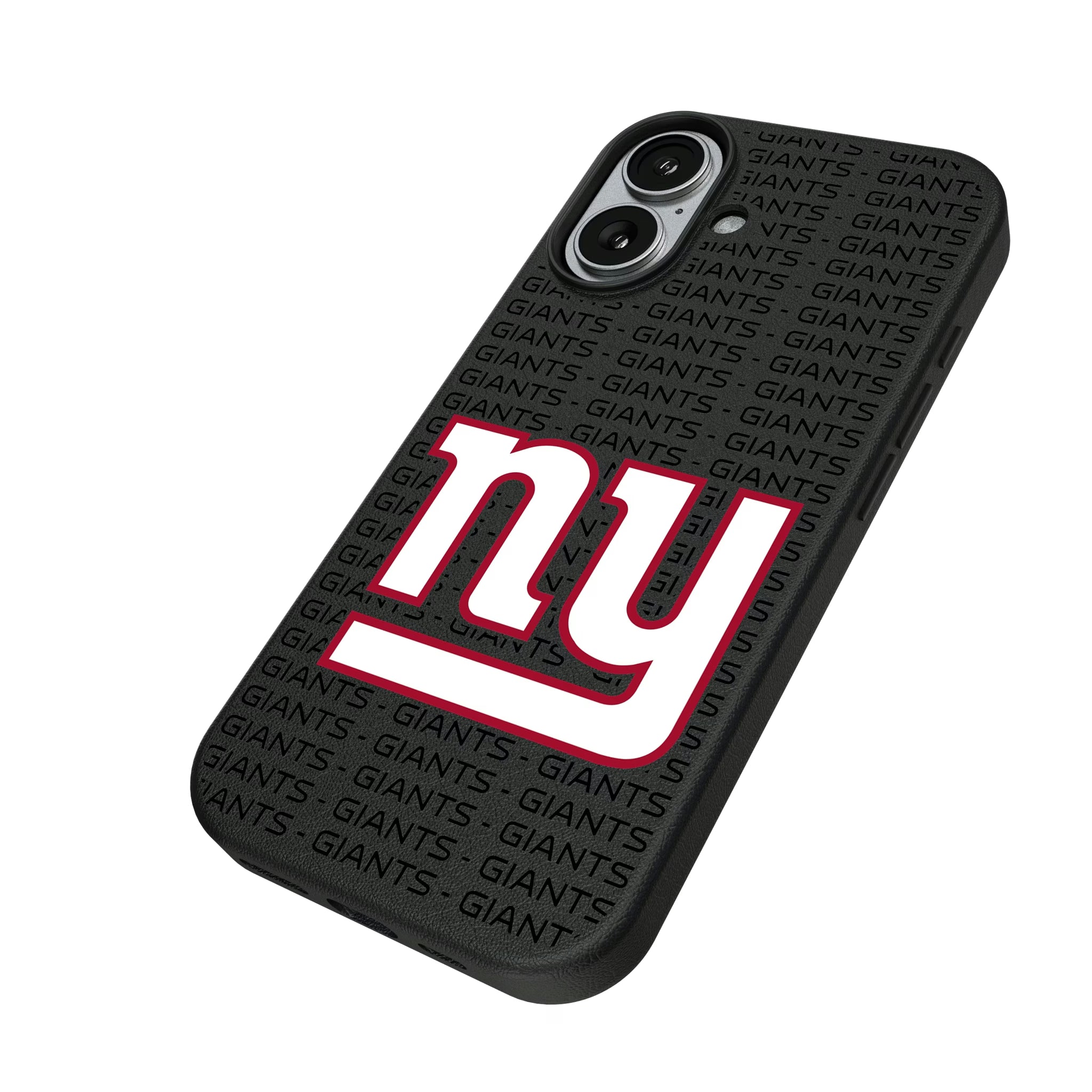 New York Giants Text Backdrop iPhone MagSafe Compatible Phone Case for Apple iPhone - Isometric View#Device_iPhone 17
