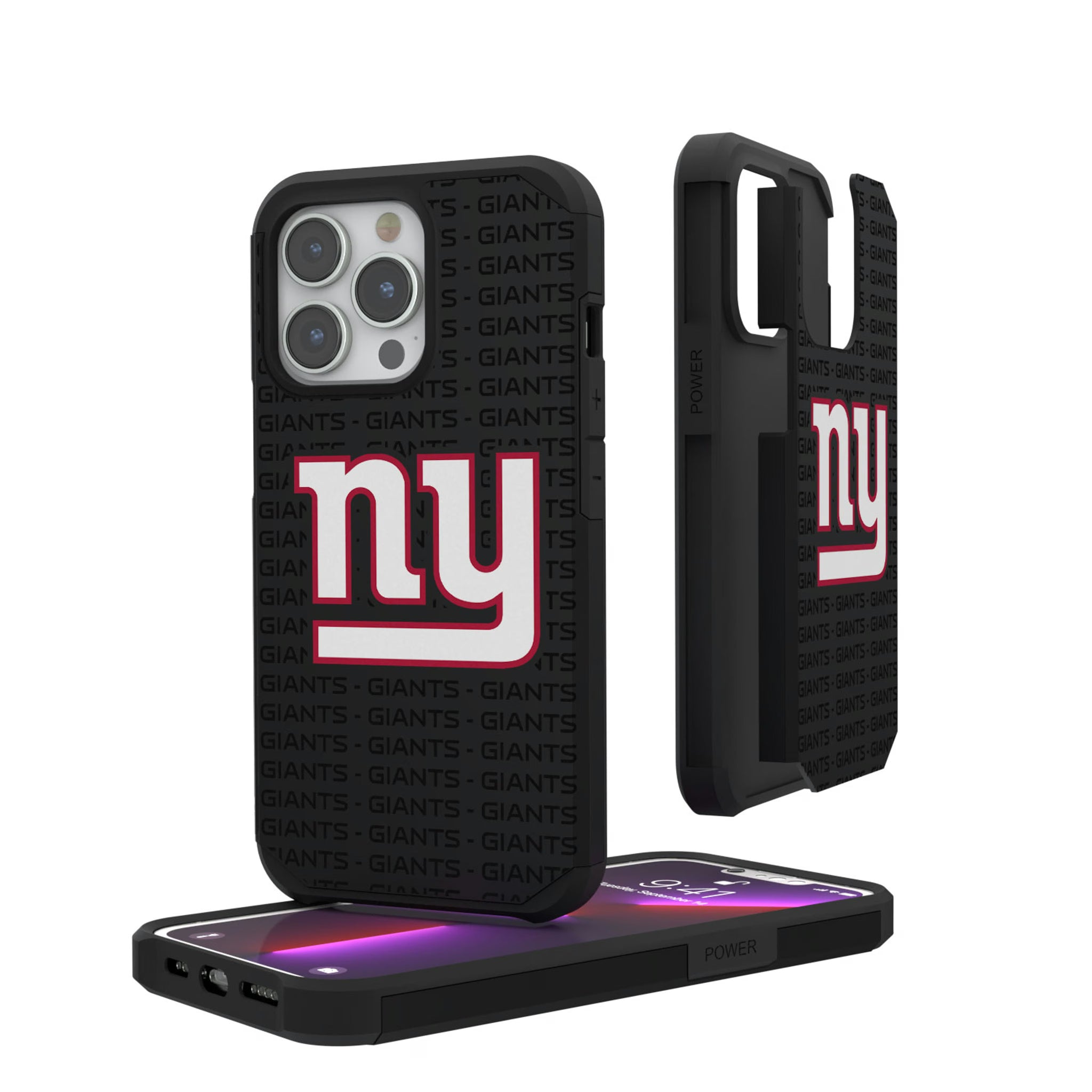 New York Giants Text Backdrop iPhone Rugged Phone Case for Apple iPhone