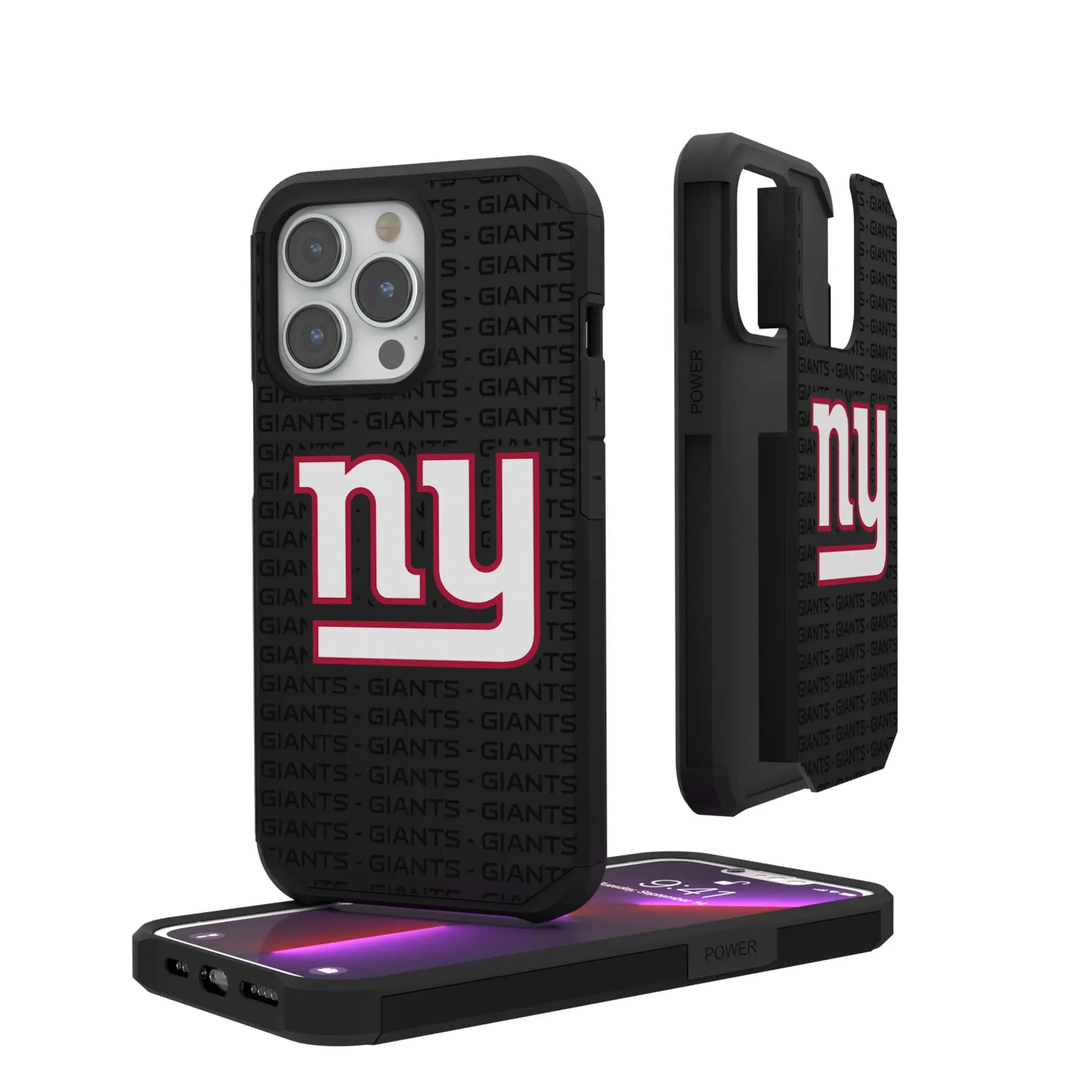 New York Giants Text Backdrop iPhone Rugged Phone Case for Apple iPhone