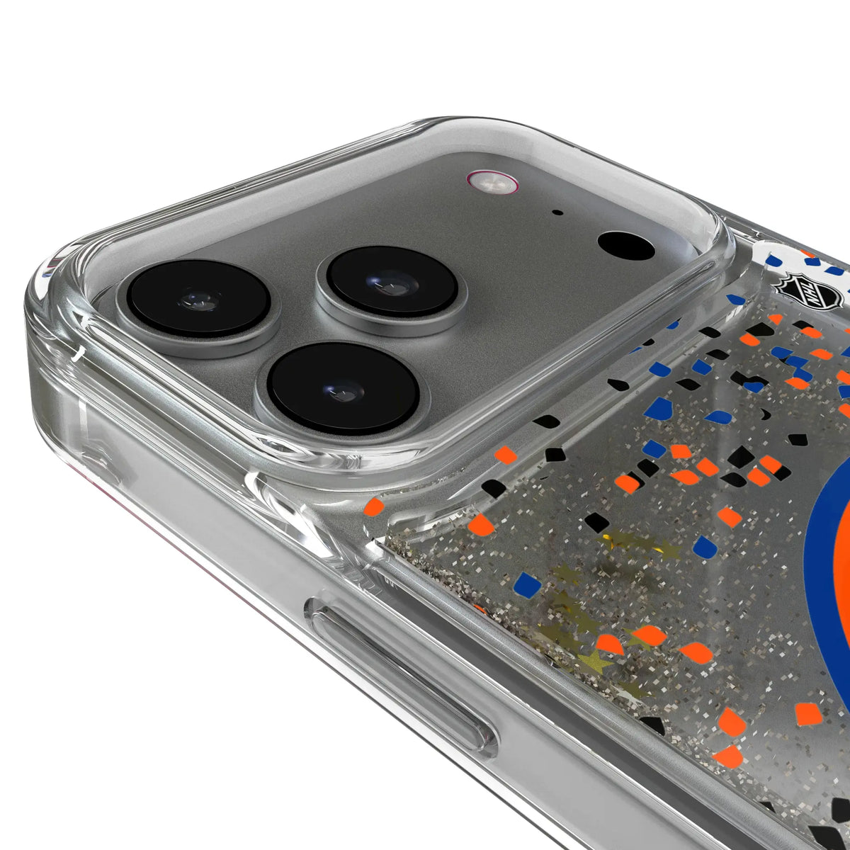 New York Islanders Confetti iPhone Glitter Phone Case for Apple iPhone - Detail#Device_iPhone 17 Pro Max