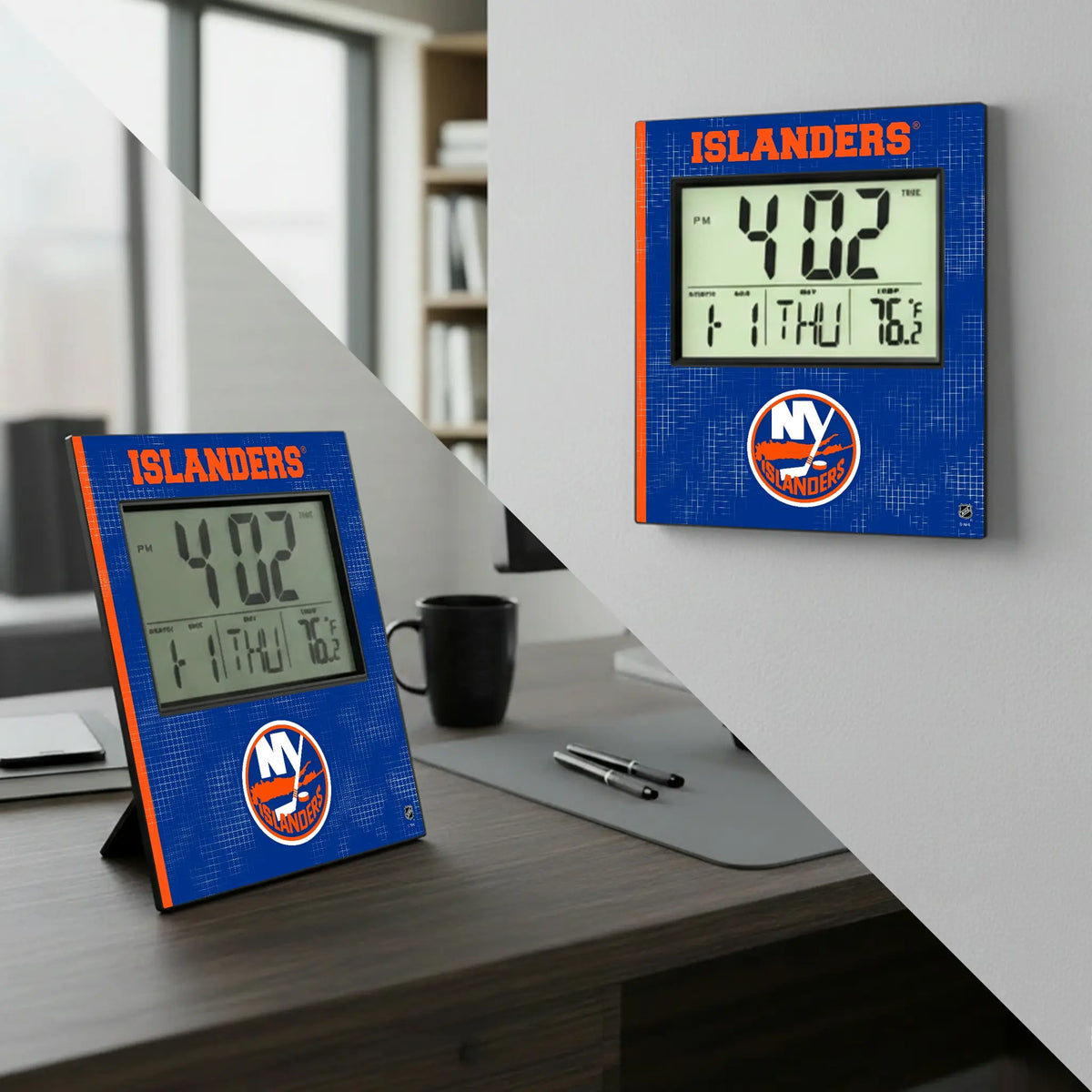 New York Islanders Hatch Wall Clock - Lifestyle