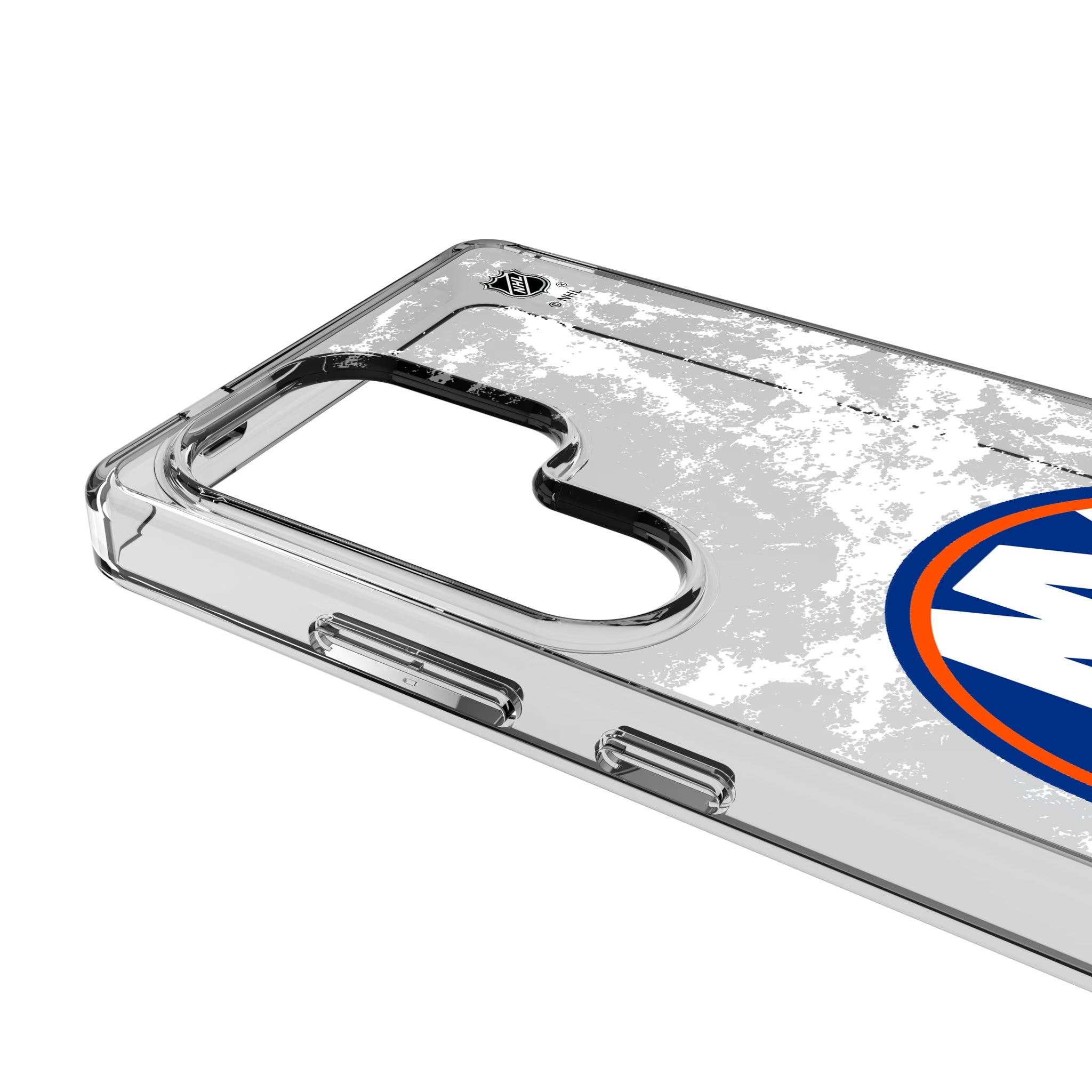 New York Islanders Ice Stripe Galaxy Clear Phone Case for Samsung Galaxy - Detail