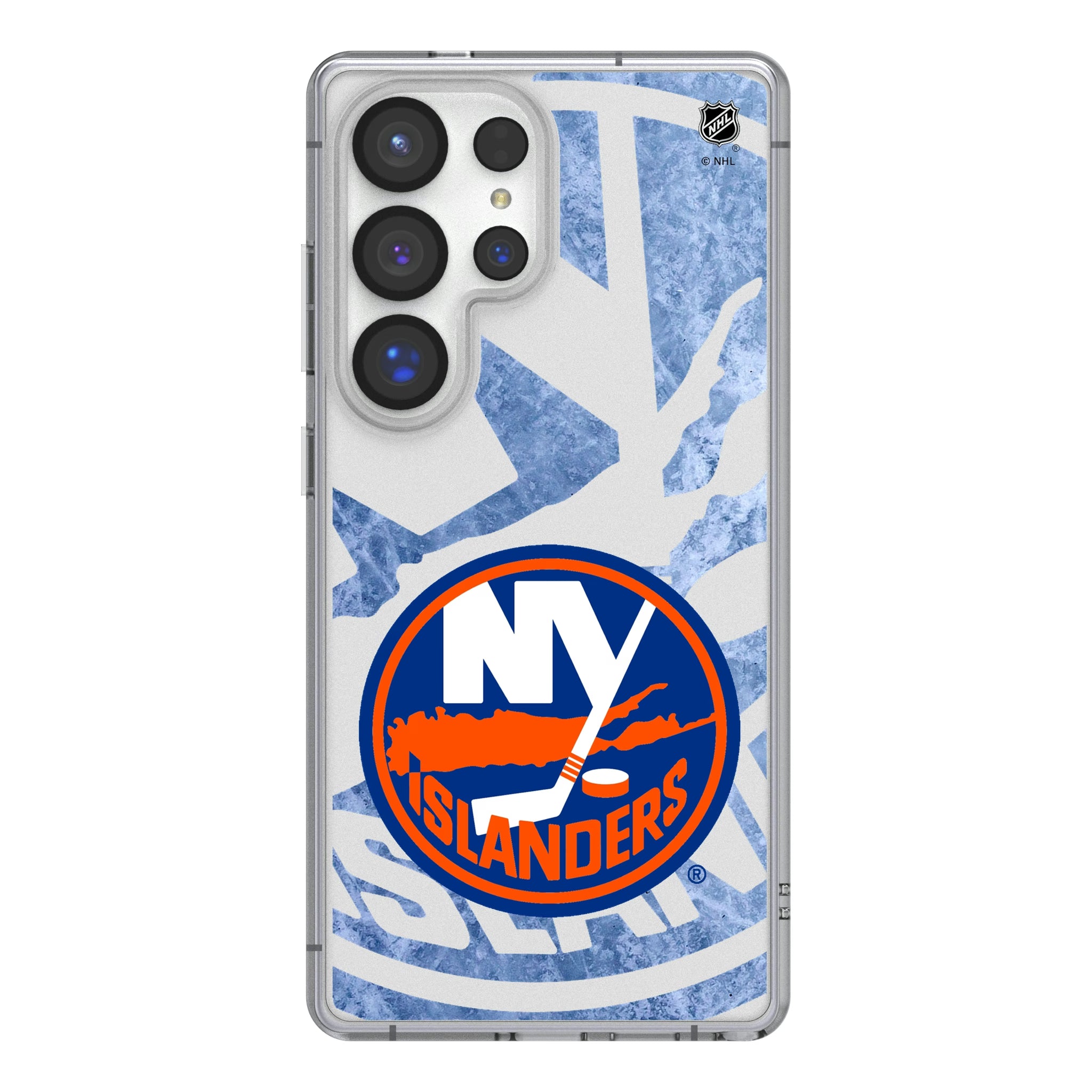 New York Islanders Ice Tilt Galaxy Clear Phone Case for Samsung Galaxy