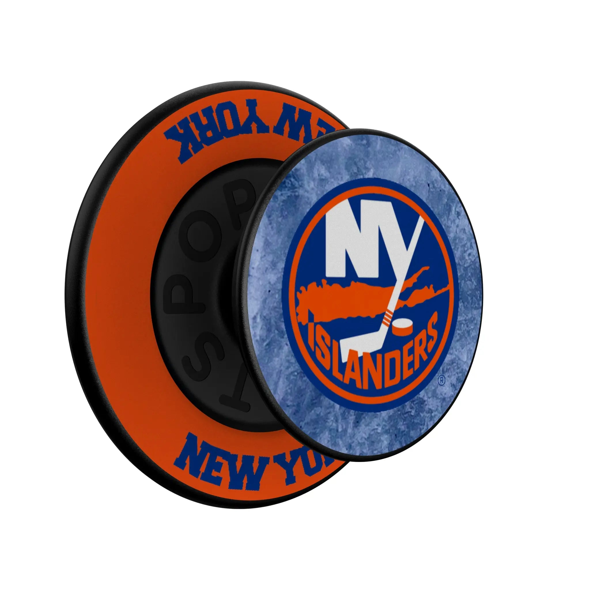 New York Islanders Ice Wordmark Popsockets Round Magnetic - Isometric View