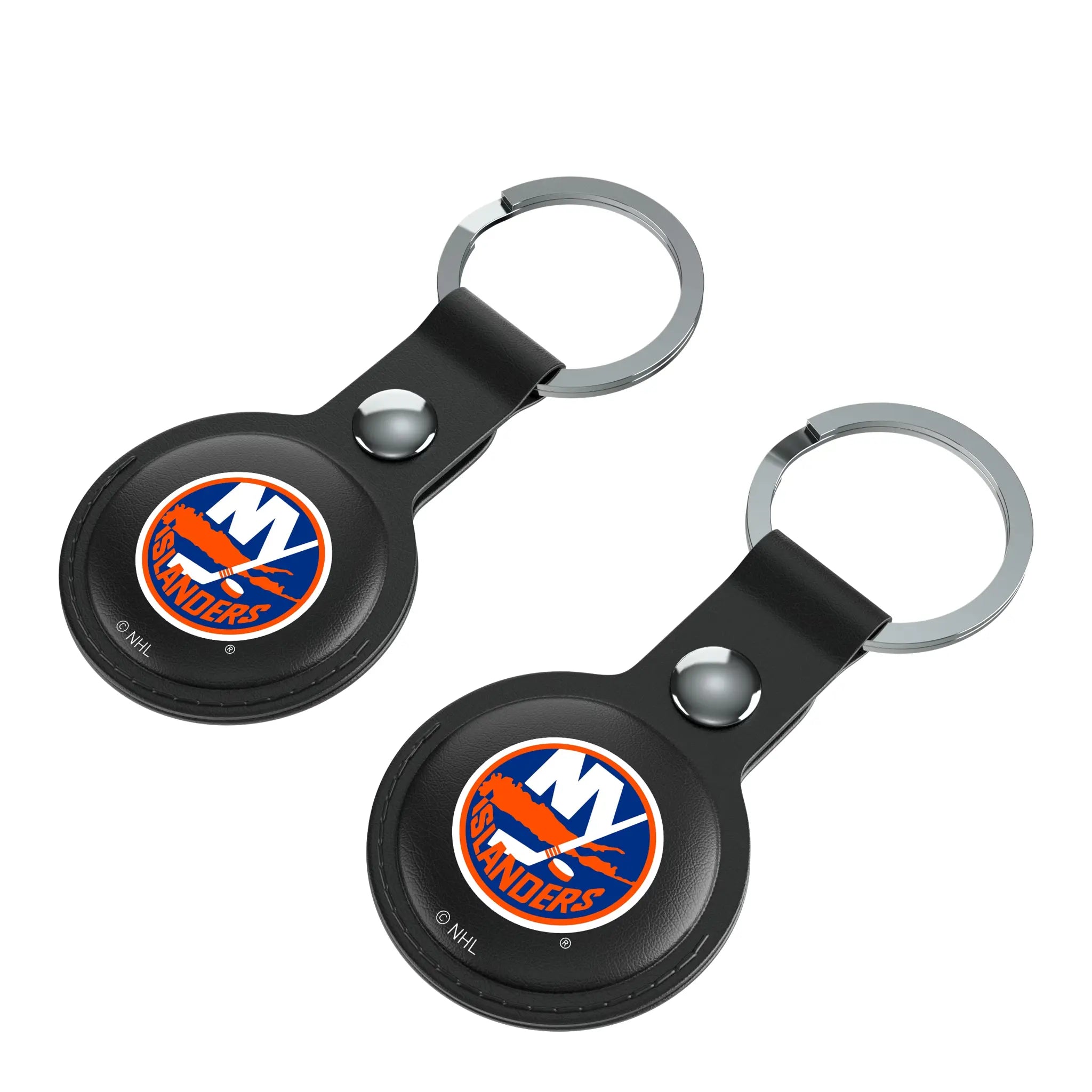 New York Islanders Insignia AirTag Black Airtag Holder 2-Pack - Isometric View