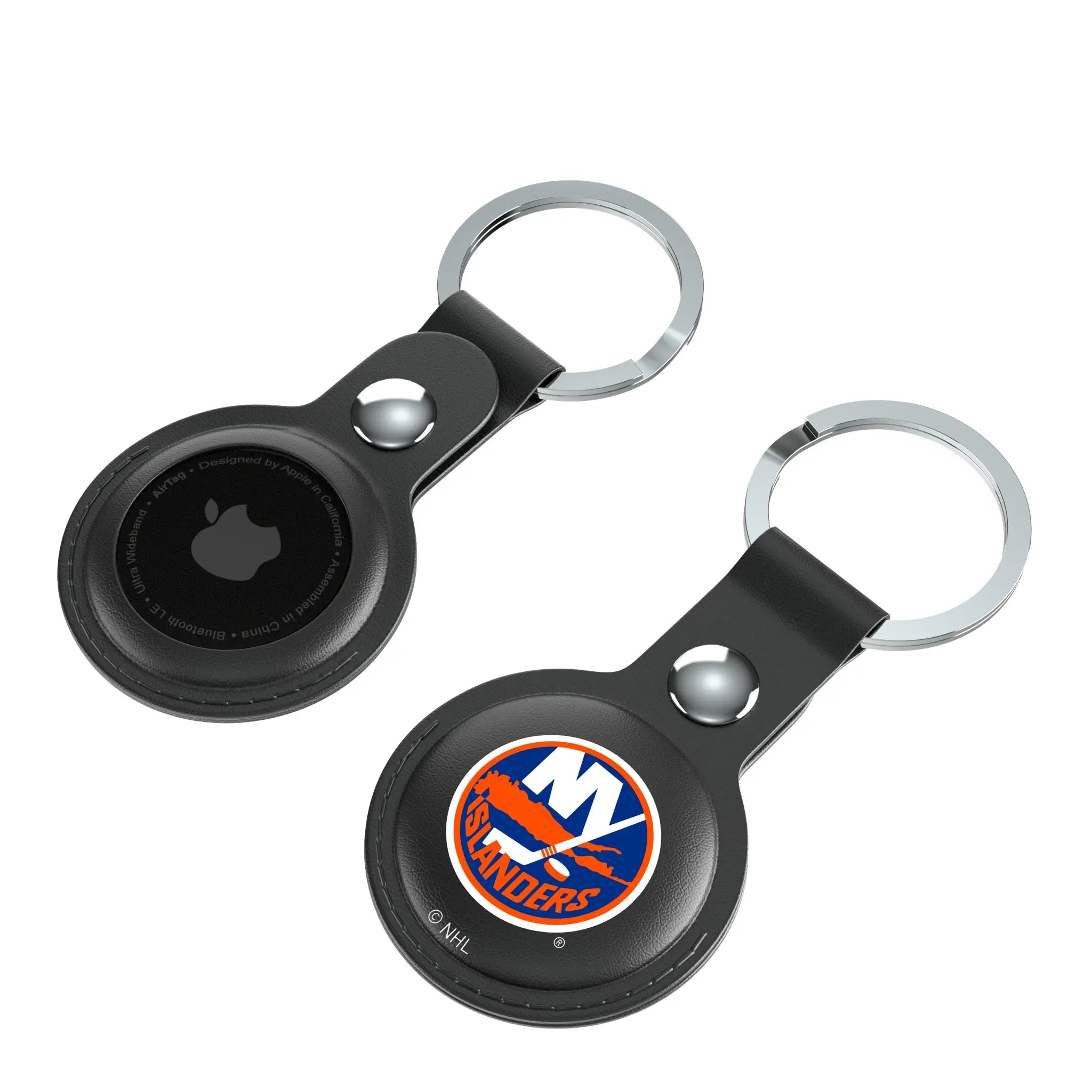 New York Islanders Insignia AirTag Black Airtag Holder 2-Pack - Isometric View