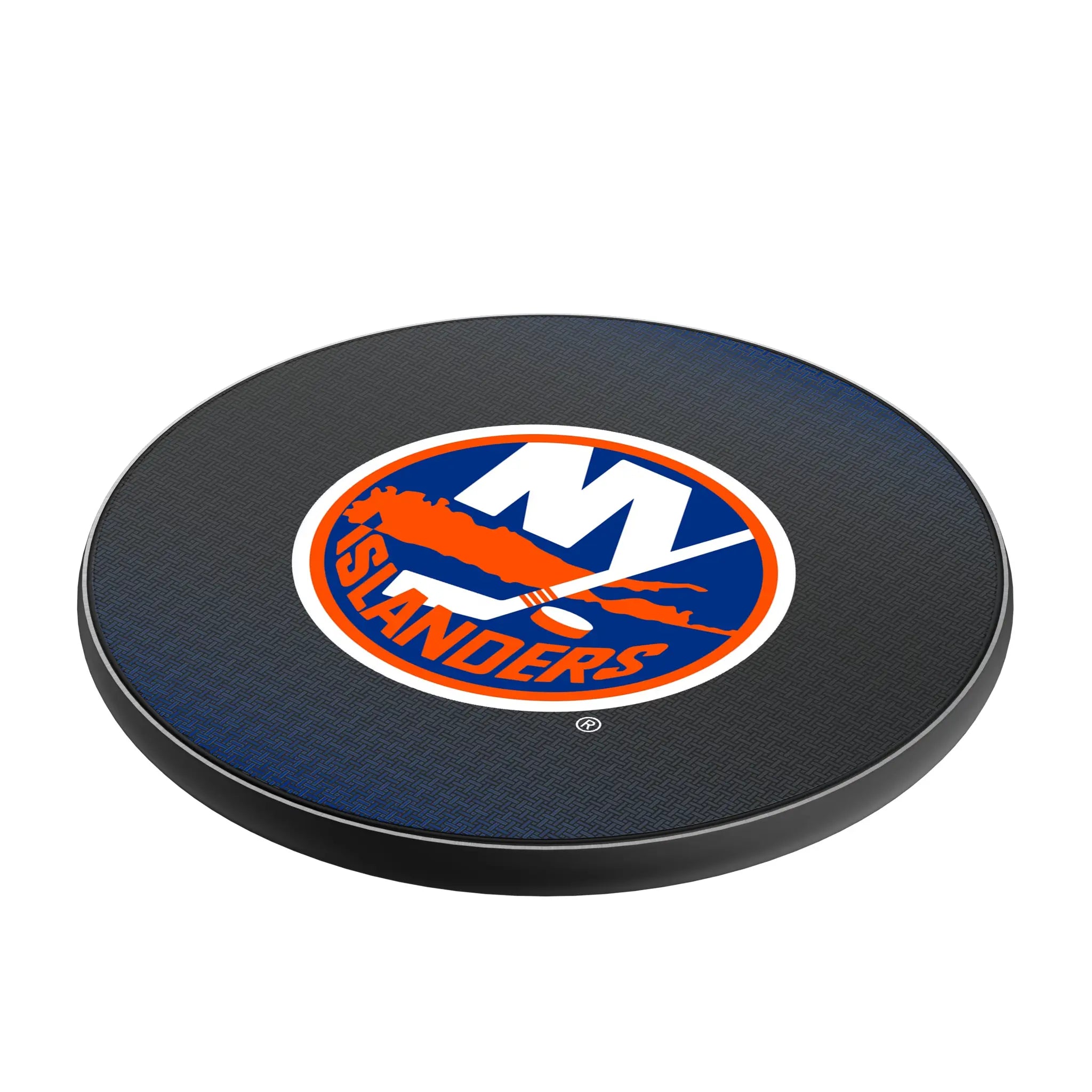 New York Islanders Linen 15-Watt Wireless Charger - Isometric View