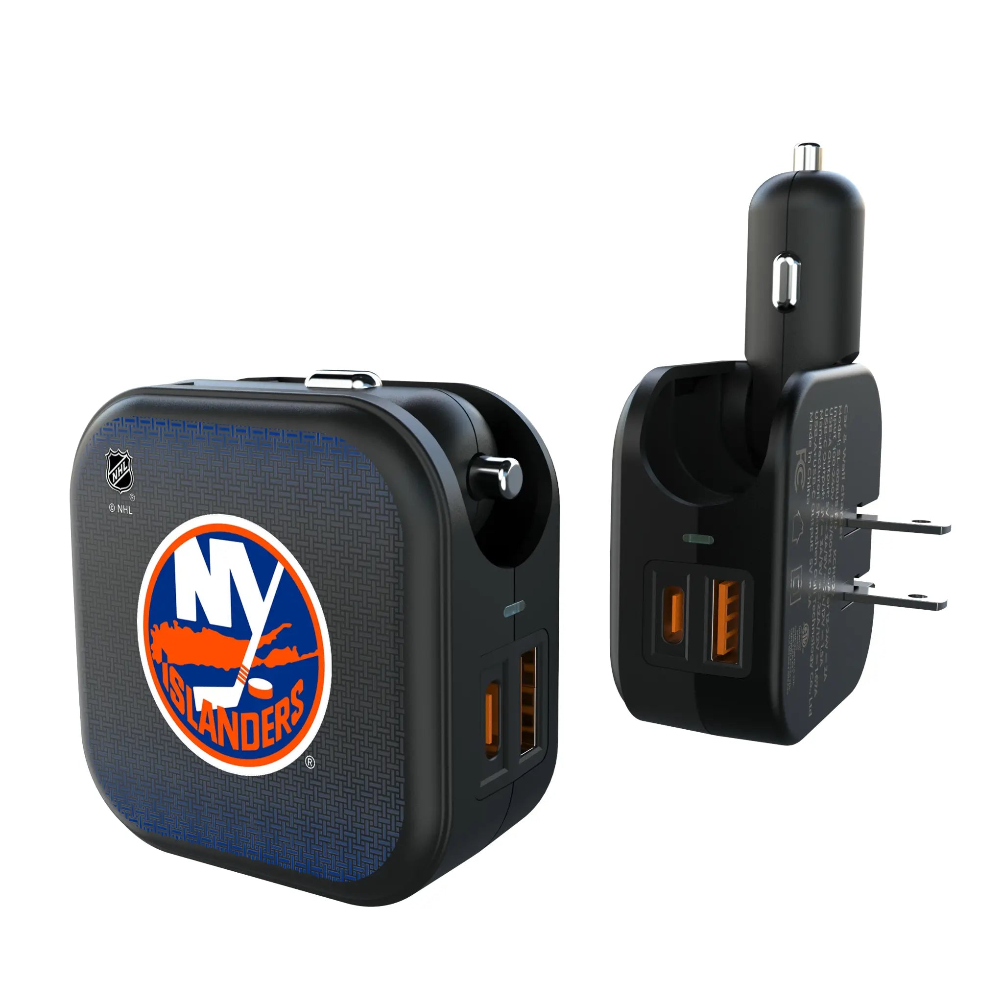 New York Islanders Linen 2 in 1 USB A/C Charger