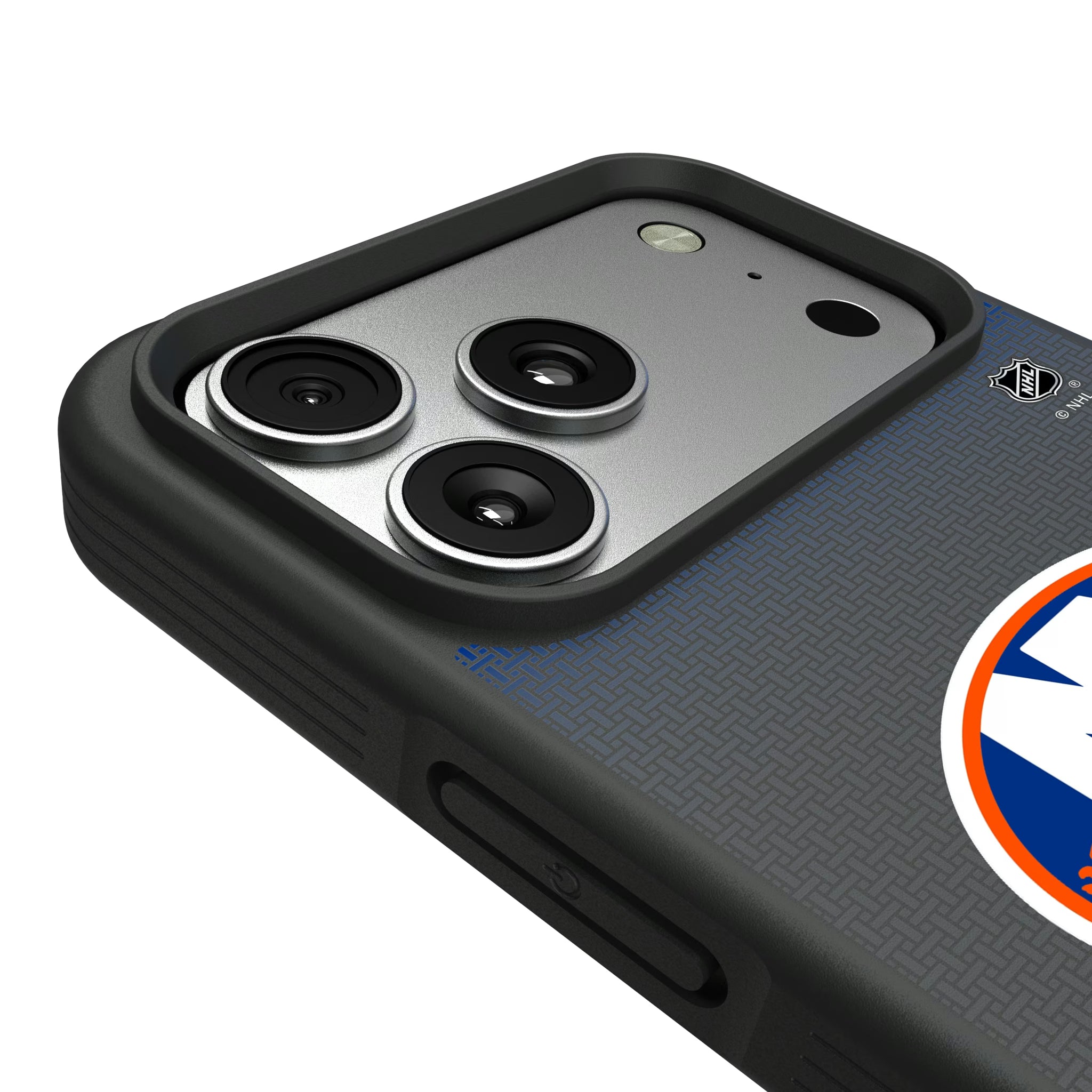 New York Islanders Linen iPhone Bump Phone Case for Apple iPhone - Detail#Device_iPhone 17 Pro Max