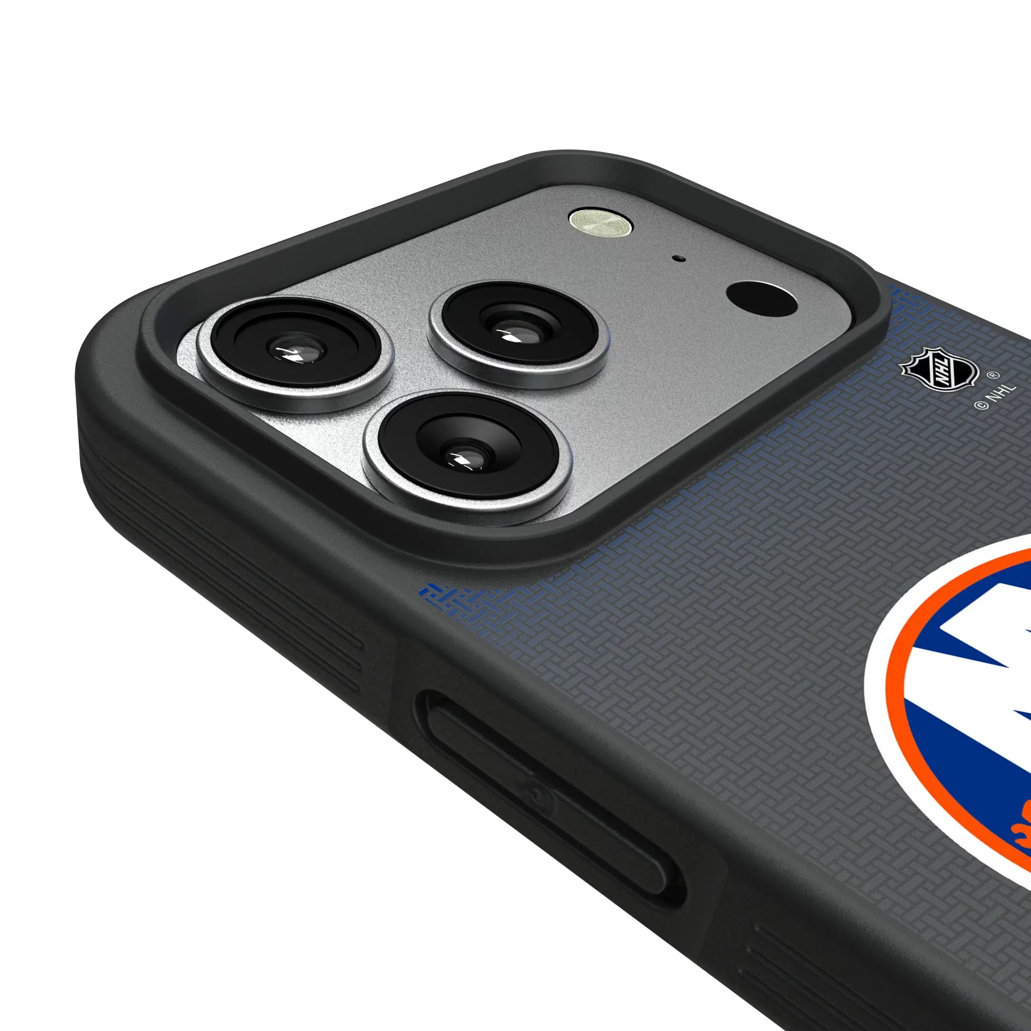 New York Islanders Linen iPhone Bump Phone Case for Apple iPhone - Detail#Device_iPhone 17 Pro