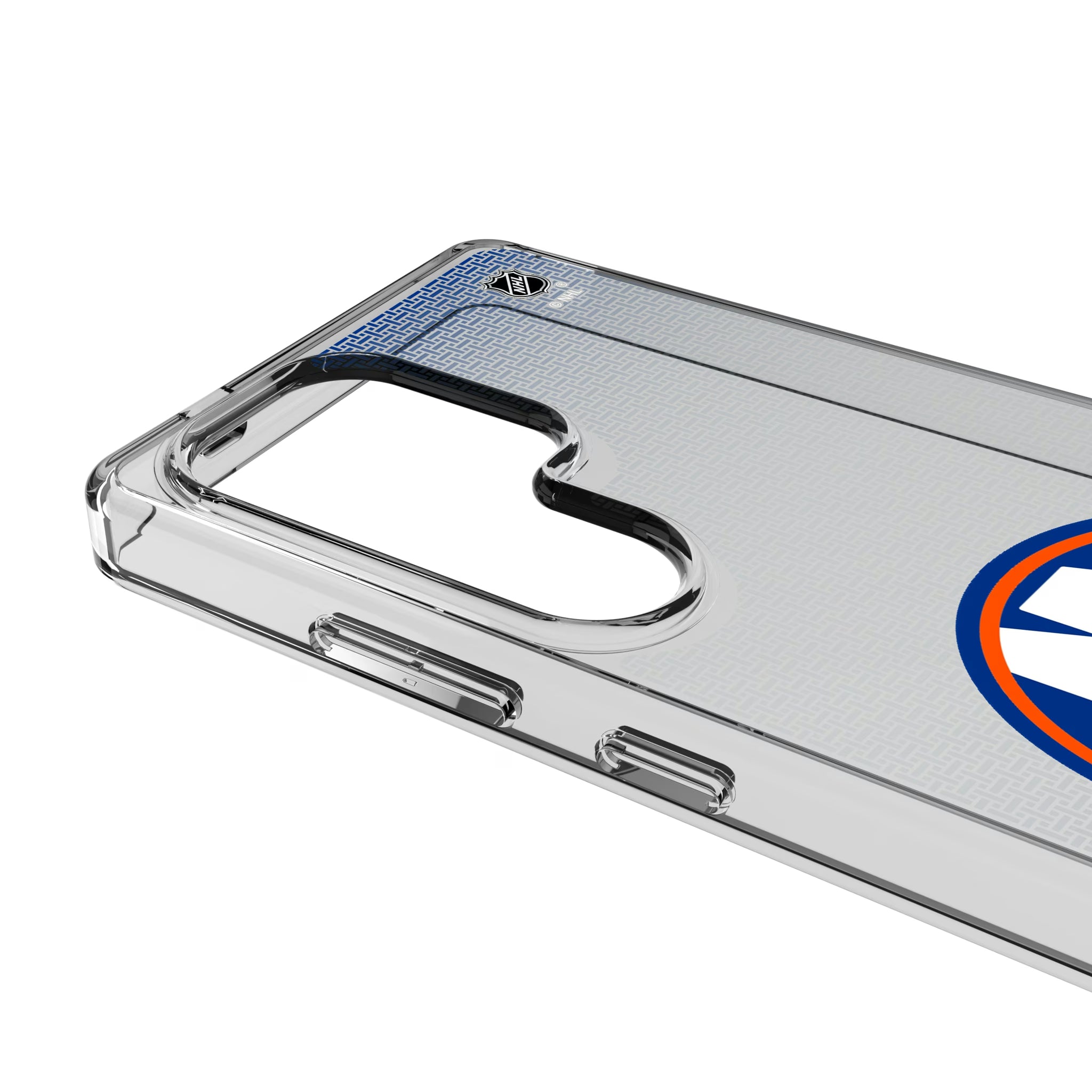 New York Islanders Linen Galaxy Clear Phone Case for Samsung Galaxy - Detail
