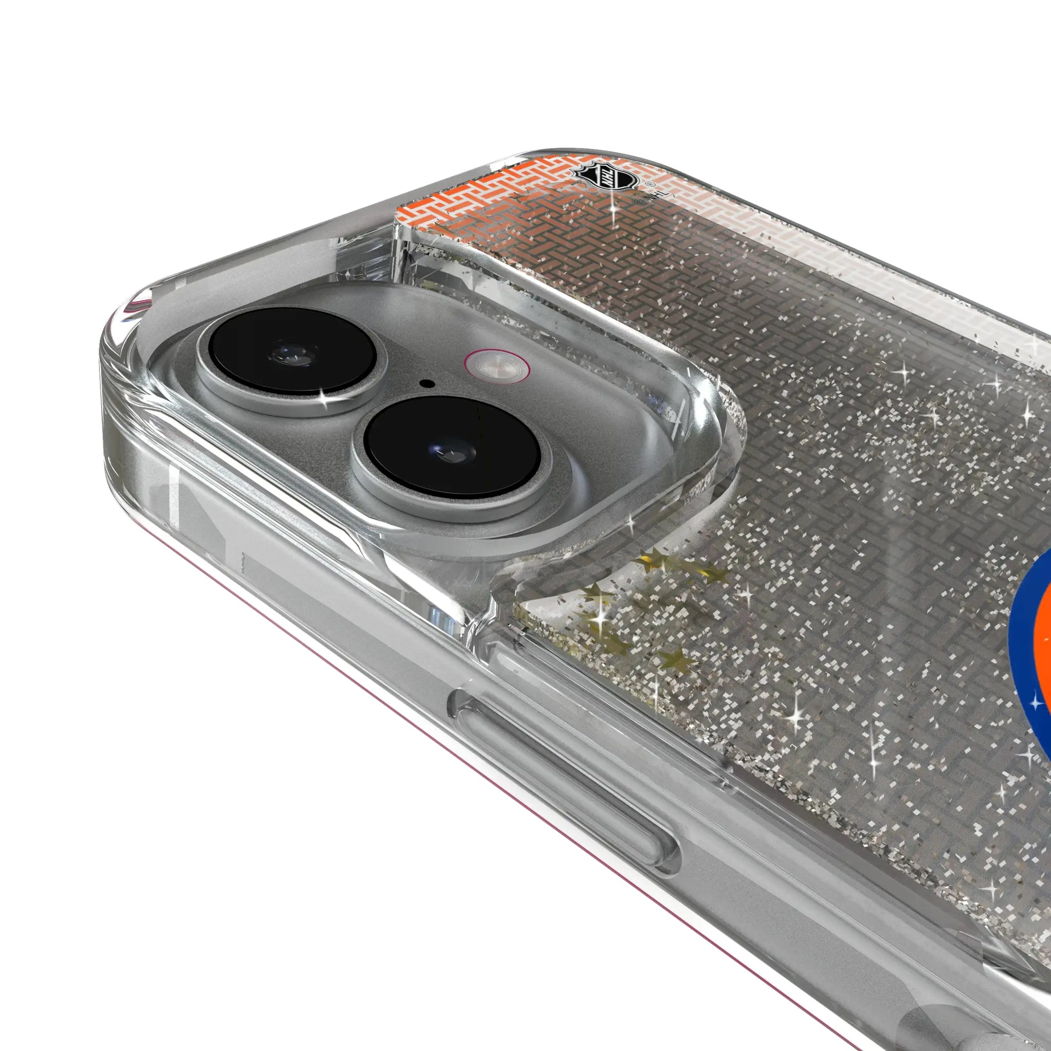 New York Islanders Linen iPhone Glitter Phone Case for Apple iPhone - Detail