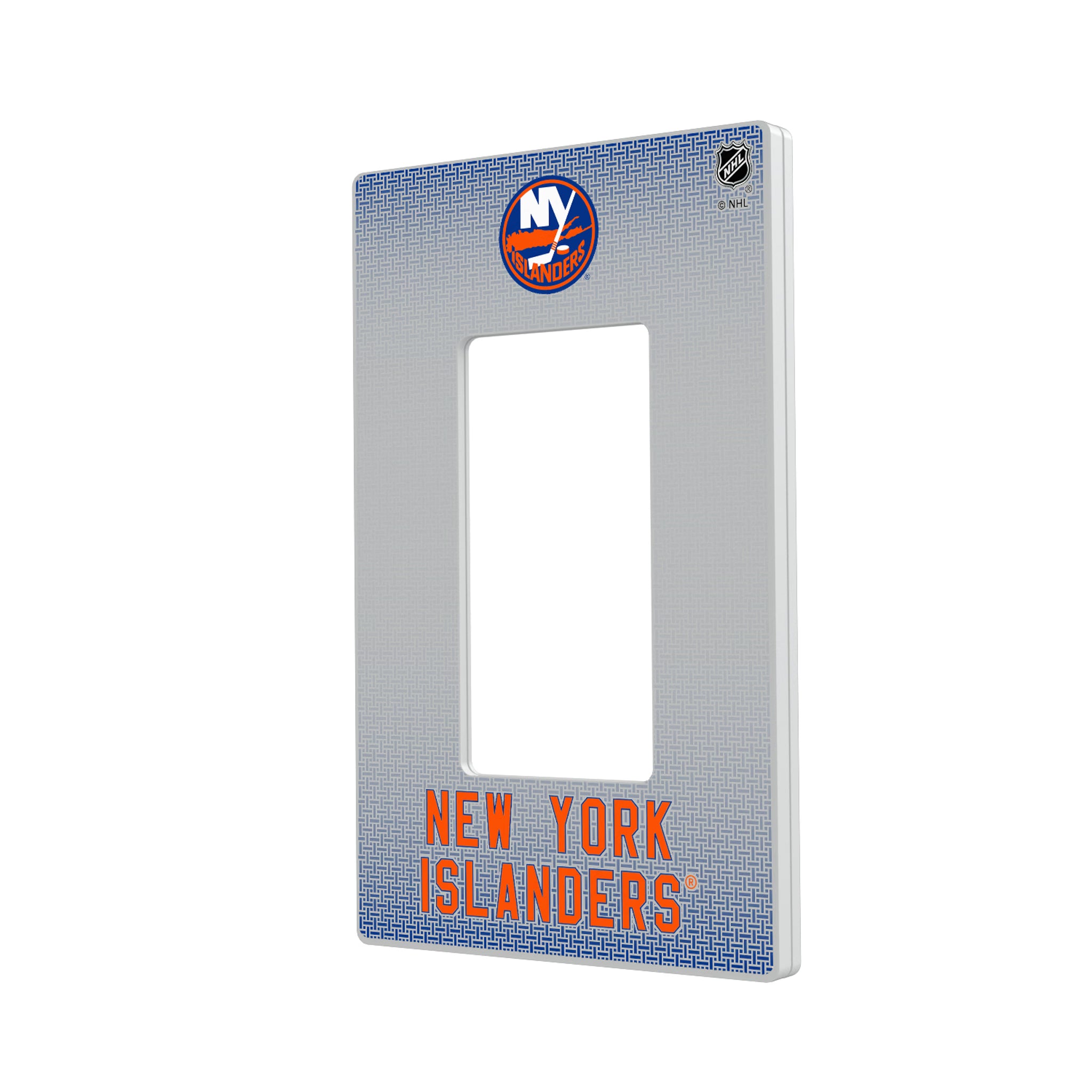 New York Islanders Linen Hidden-Screw Light Switch Plate#Style_Single Rocker