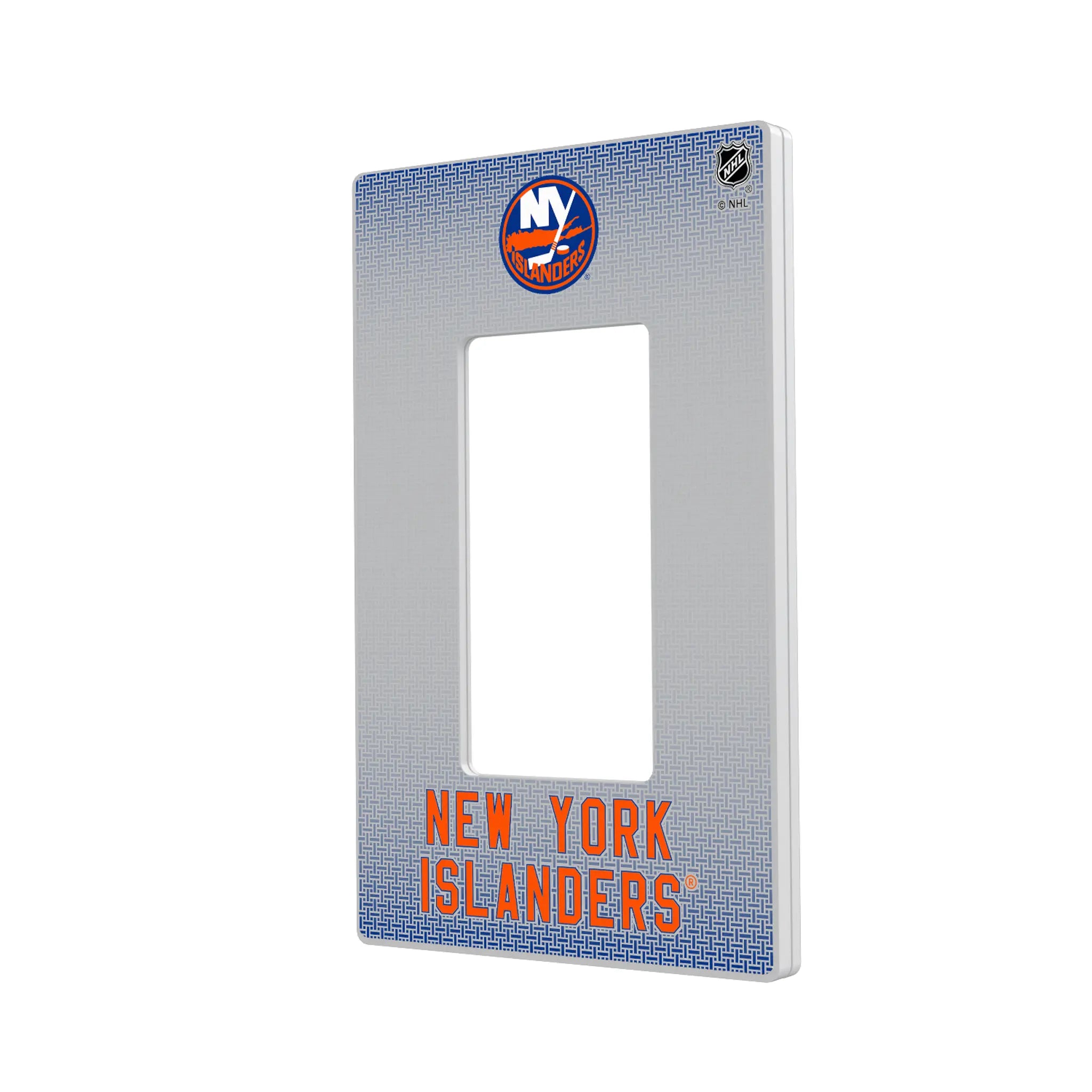 New York Islanders Linen Hidden-Screw Light Switch Plate#Style_Single Rocker