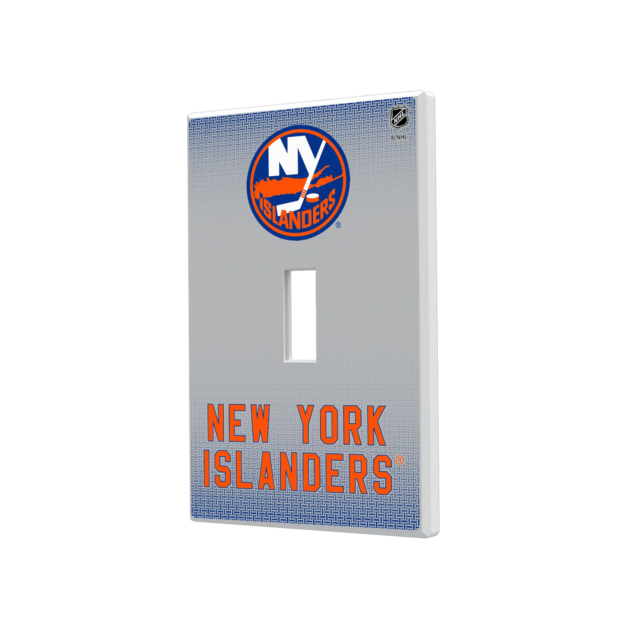 New York Islanders Linen Hidden-Screw Light Switch Plate#Style_Single Toggle