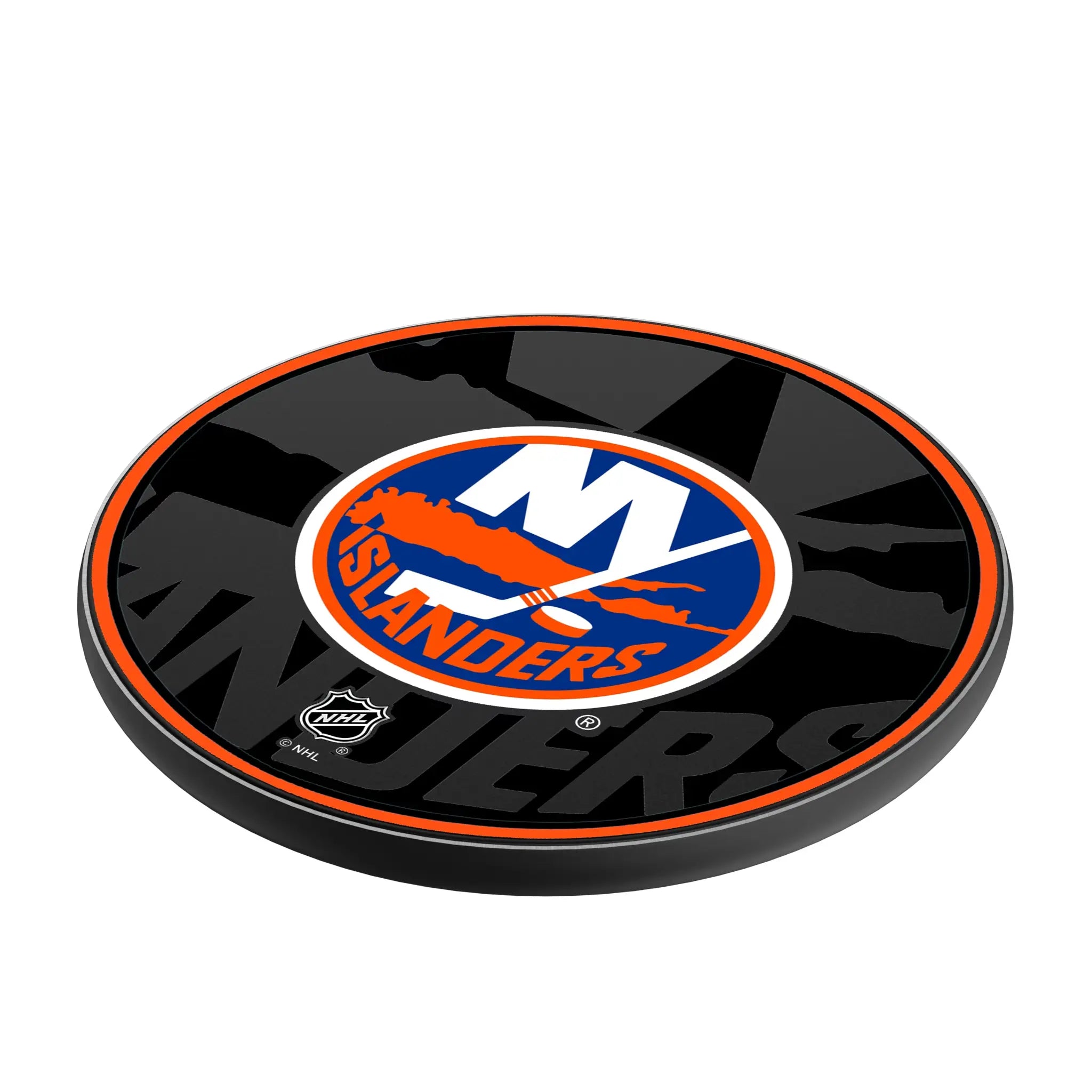 New York Islanders Monocolor Tilt 15-Watt Wireless Charger - Isometric View