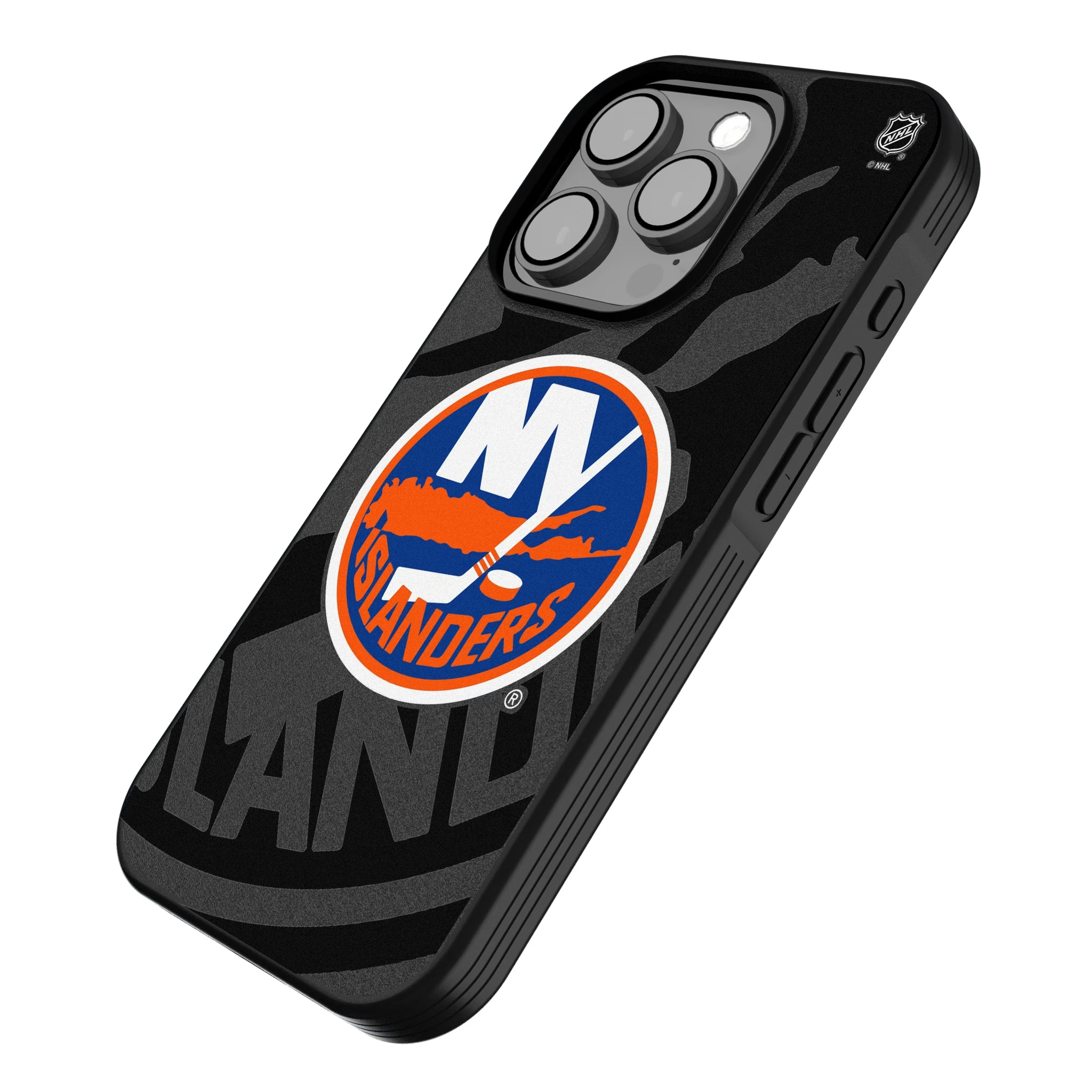 New York Islanders Monocolor Tilt iPhone Bump Phone Case for Apple iPhone - Isometric View